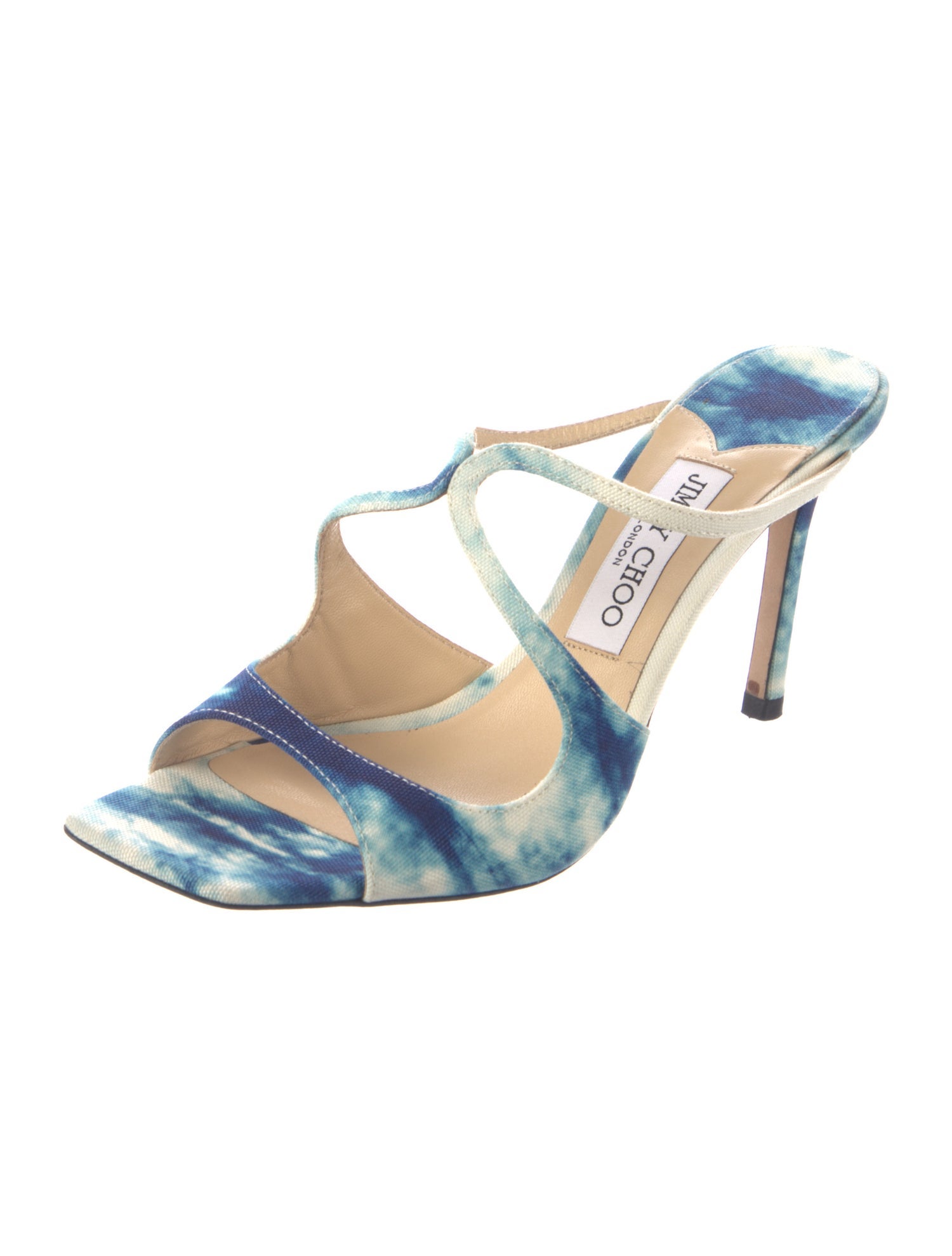 Jimmy Choo Canvas Tie-Dye Print Slides