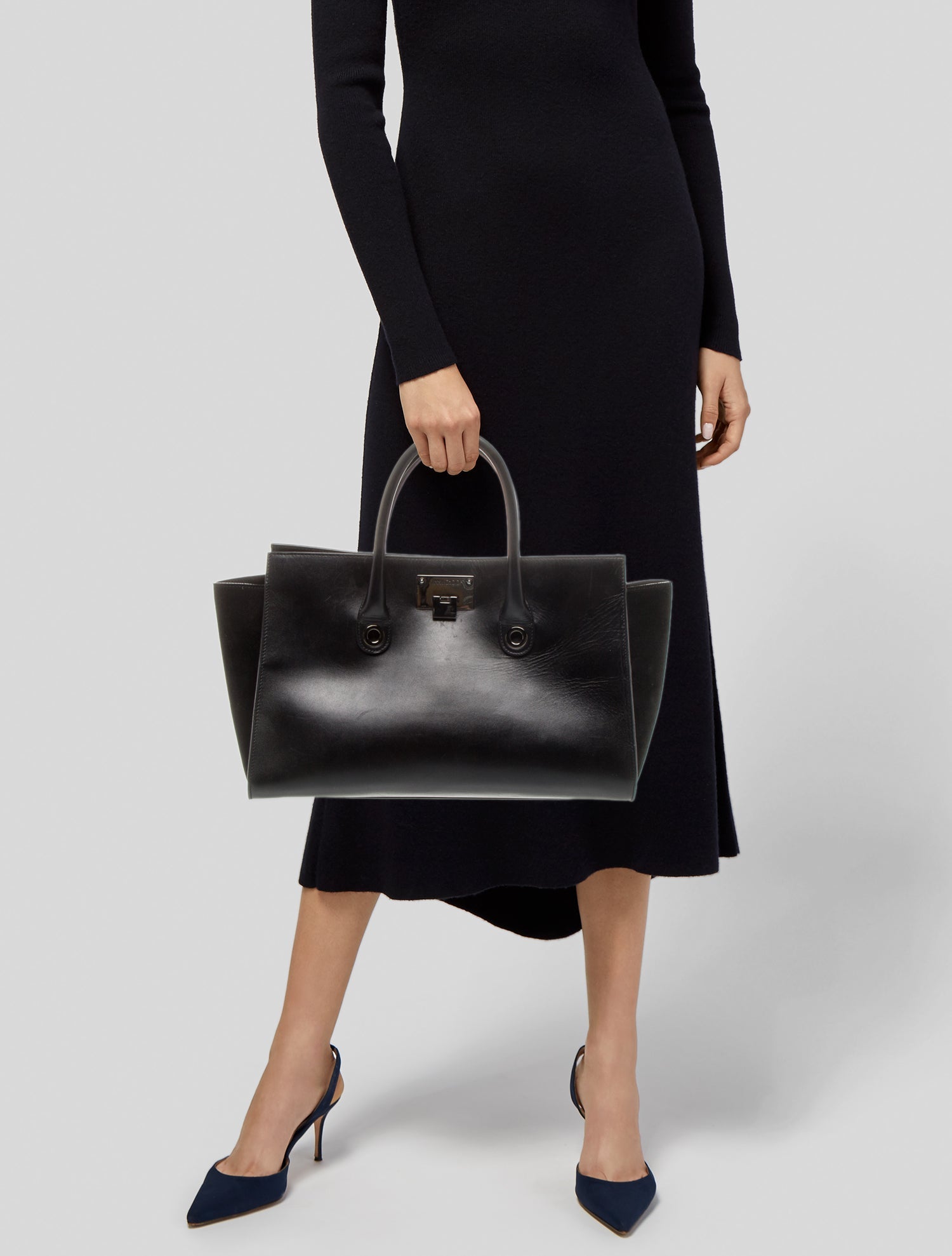 Jimmy Choo Leather Top Handle Bag