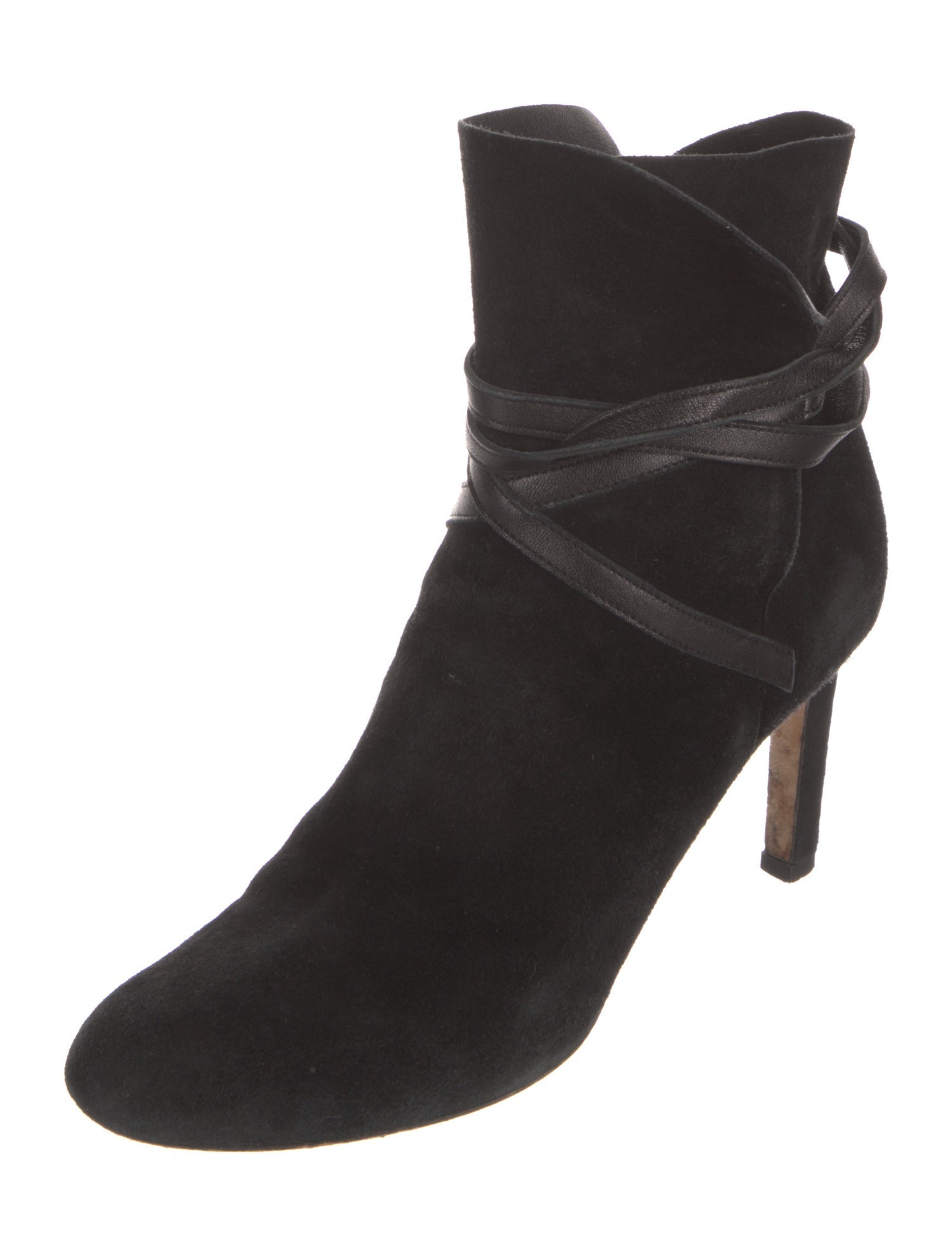 Jimmy Choo Suede Leather Trim Embellishment Boots