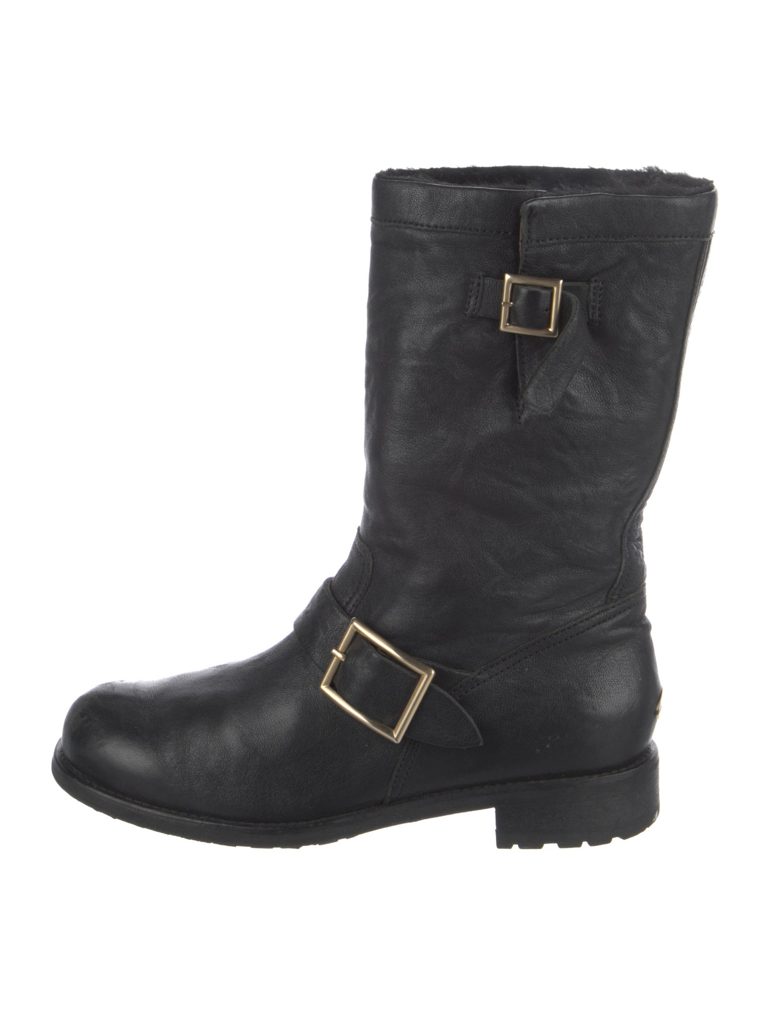 Jimmy Choo Leather Moto Boots