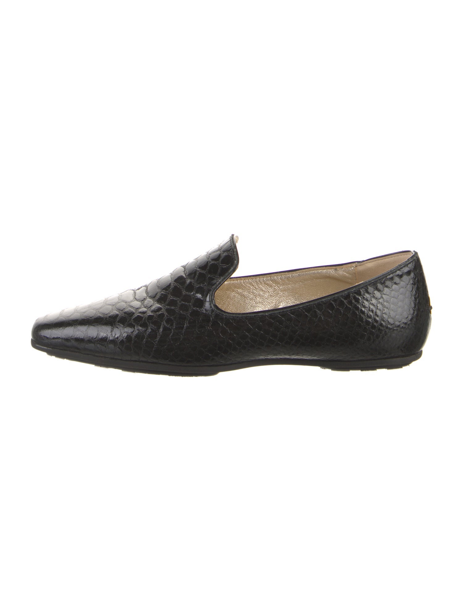 Jimmy Choo Embossed Leather Loafers