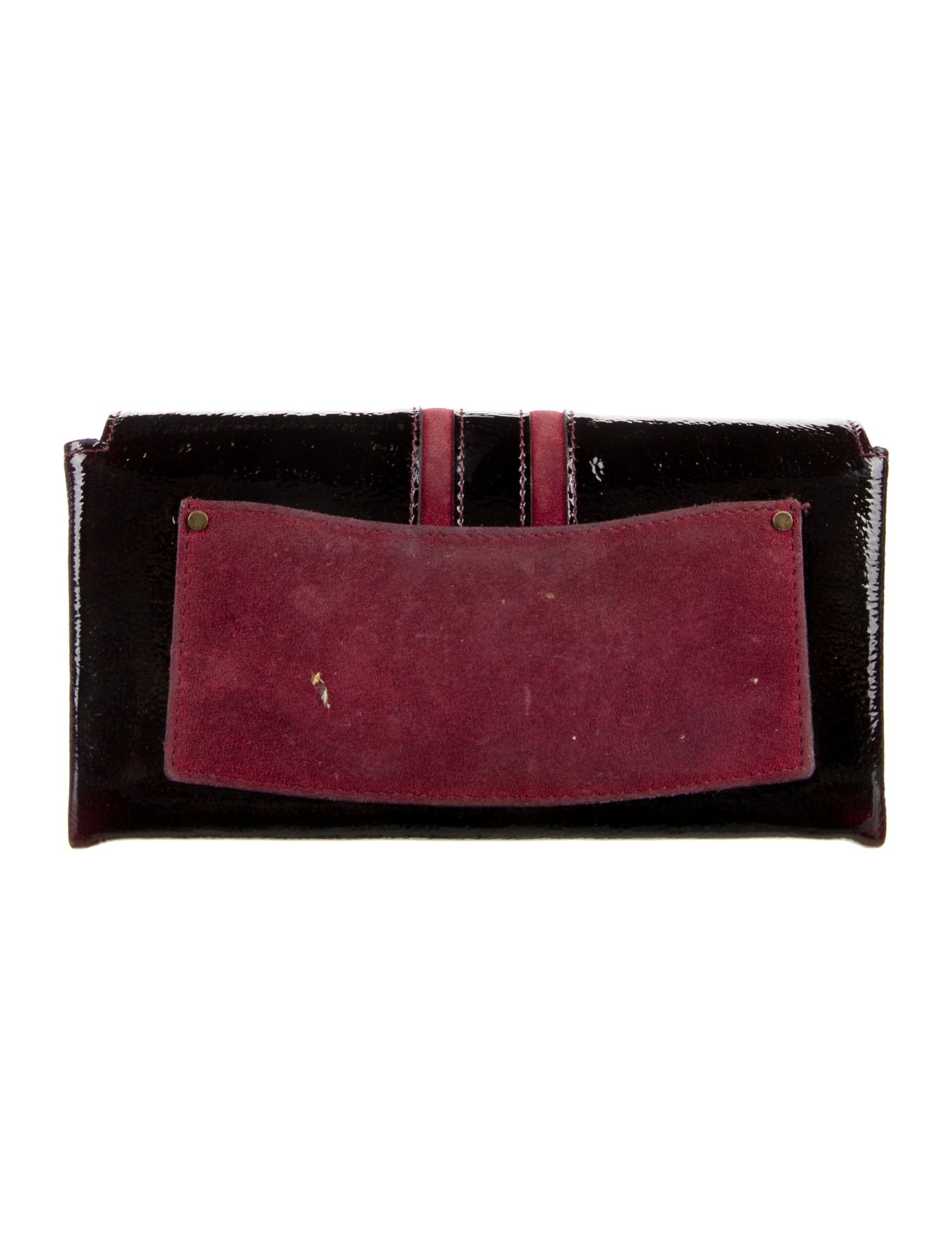 Jimmy Choo Patent Leather Colorblock Pattern Wallet