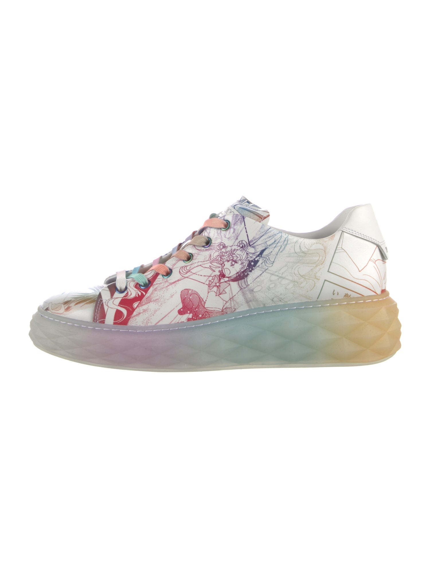 Jimmy Choo Leather Printed Sneakers