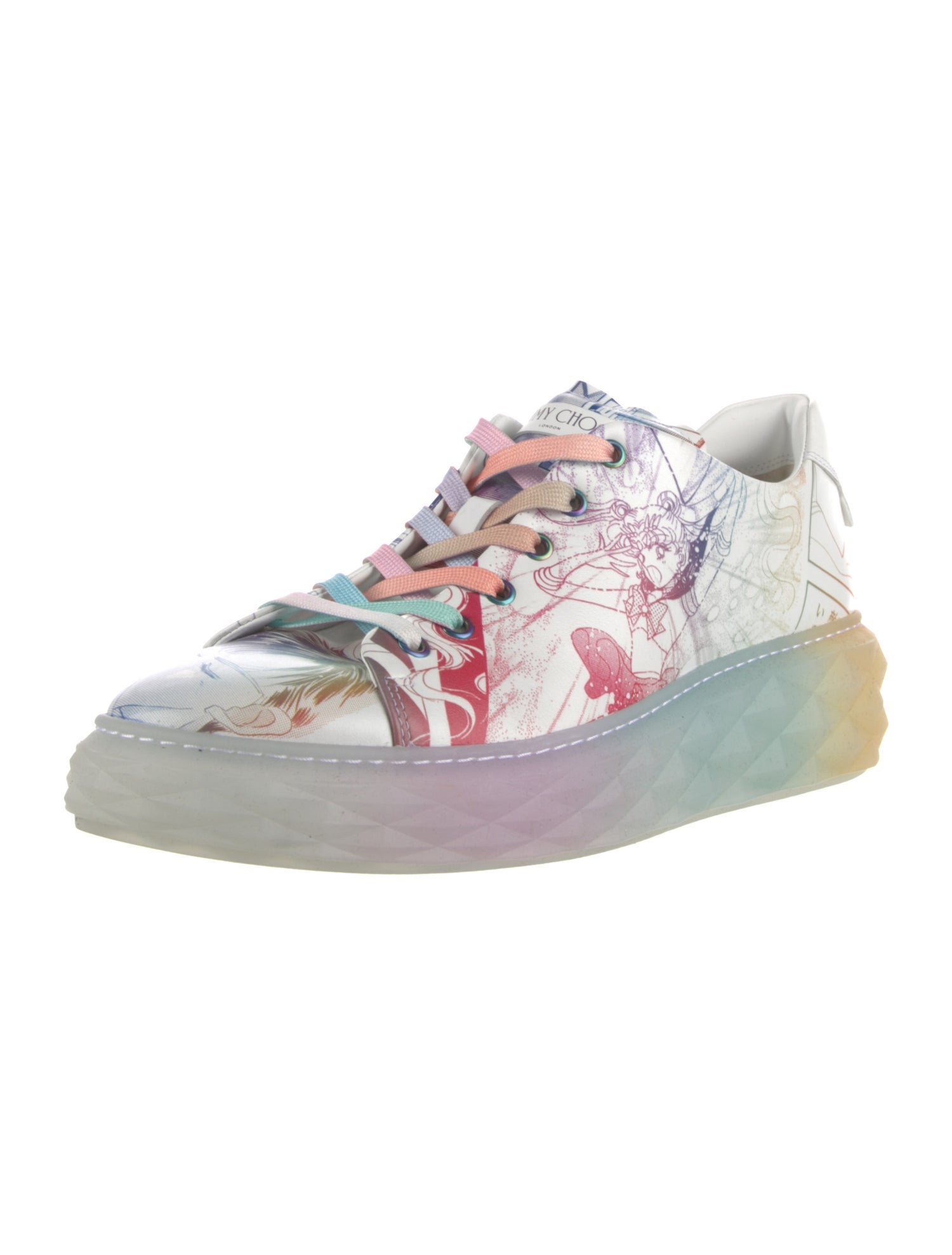Jimmy Choo Leather Printed Sneakers