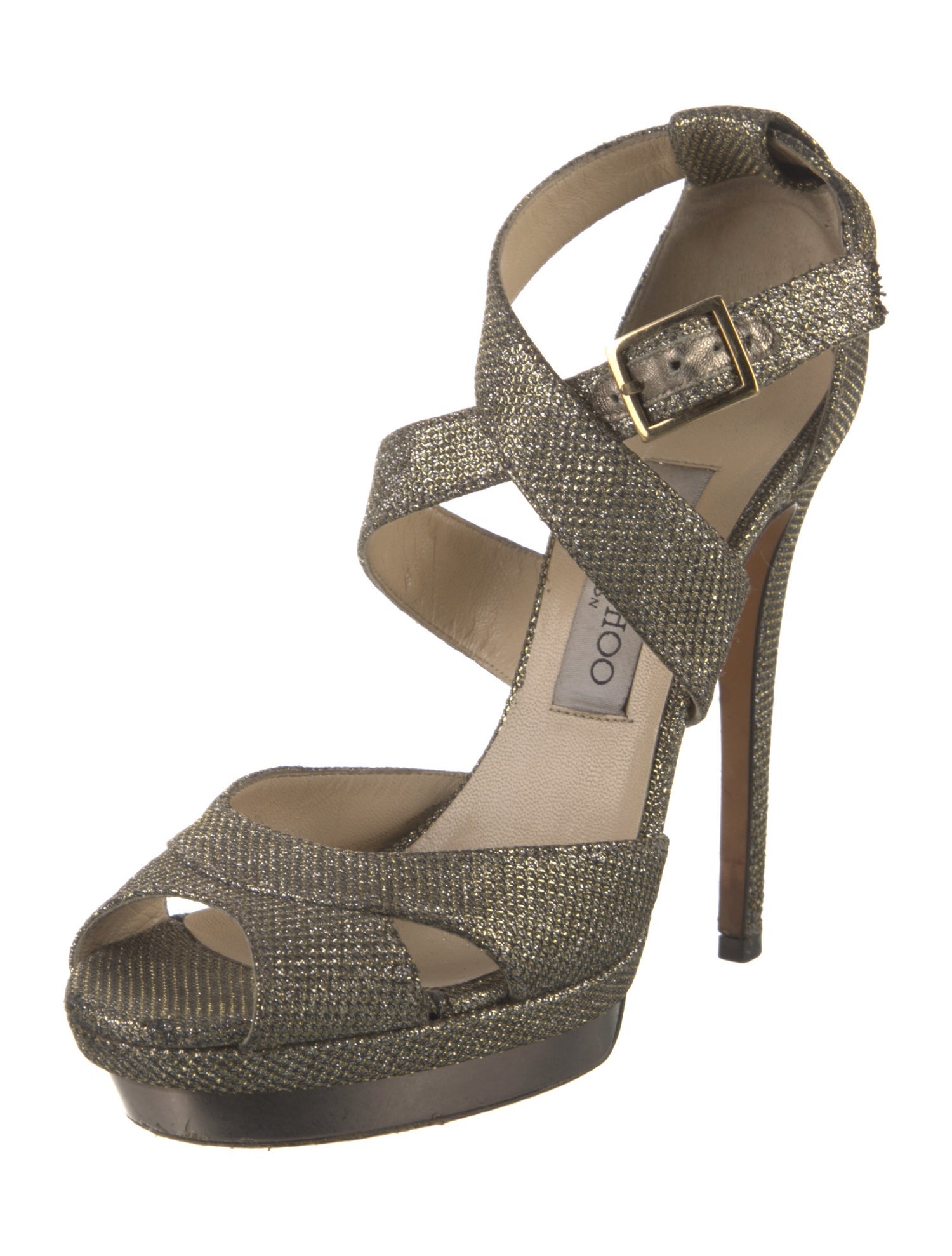 Jimmy Choo Animal Print Glitter Accents Pumps