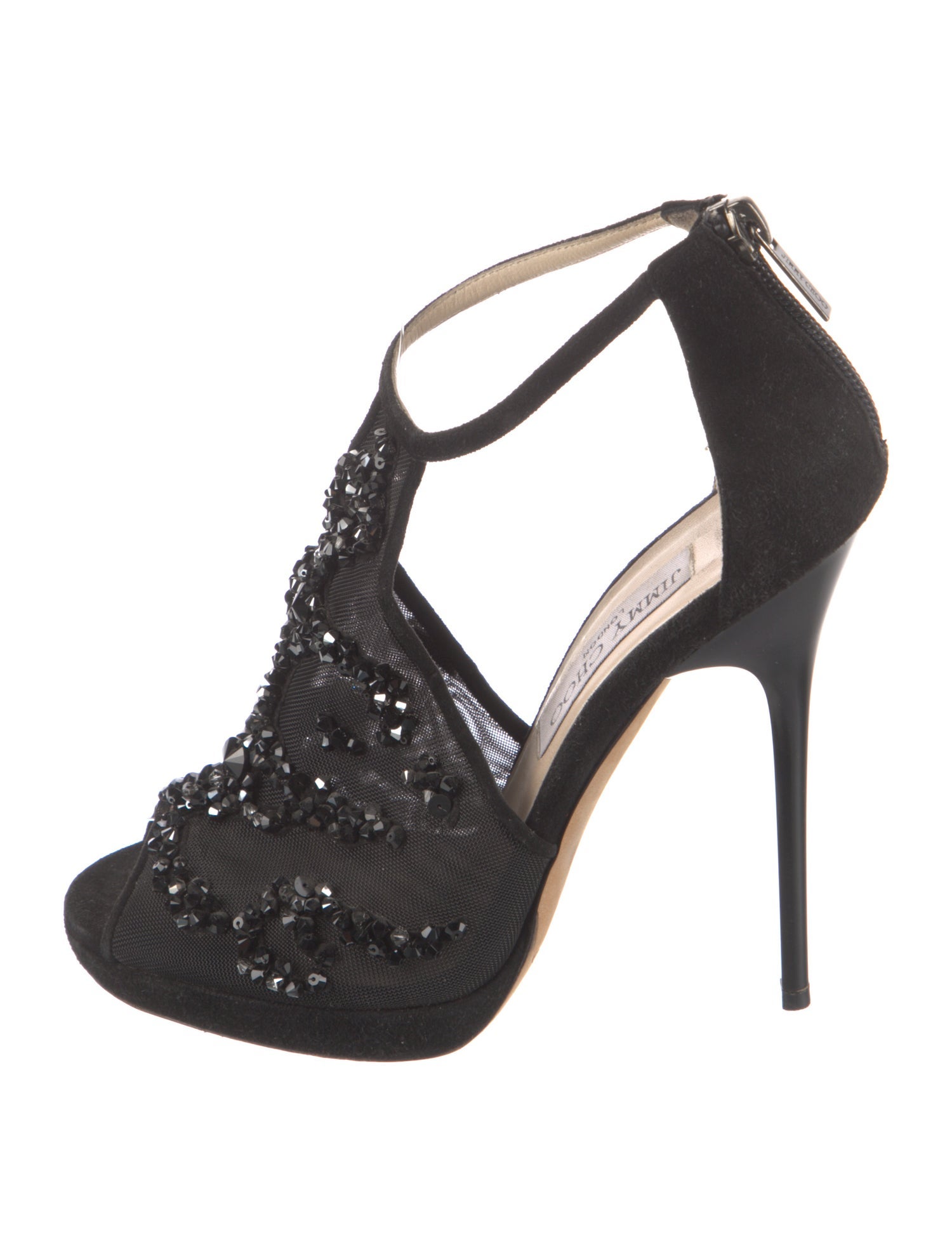 Jimmy Choo Suede Mesh Accents D'Orsay Pumps