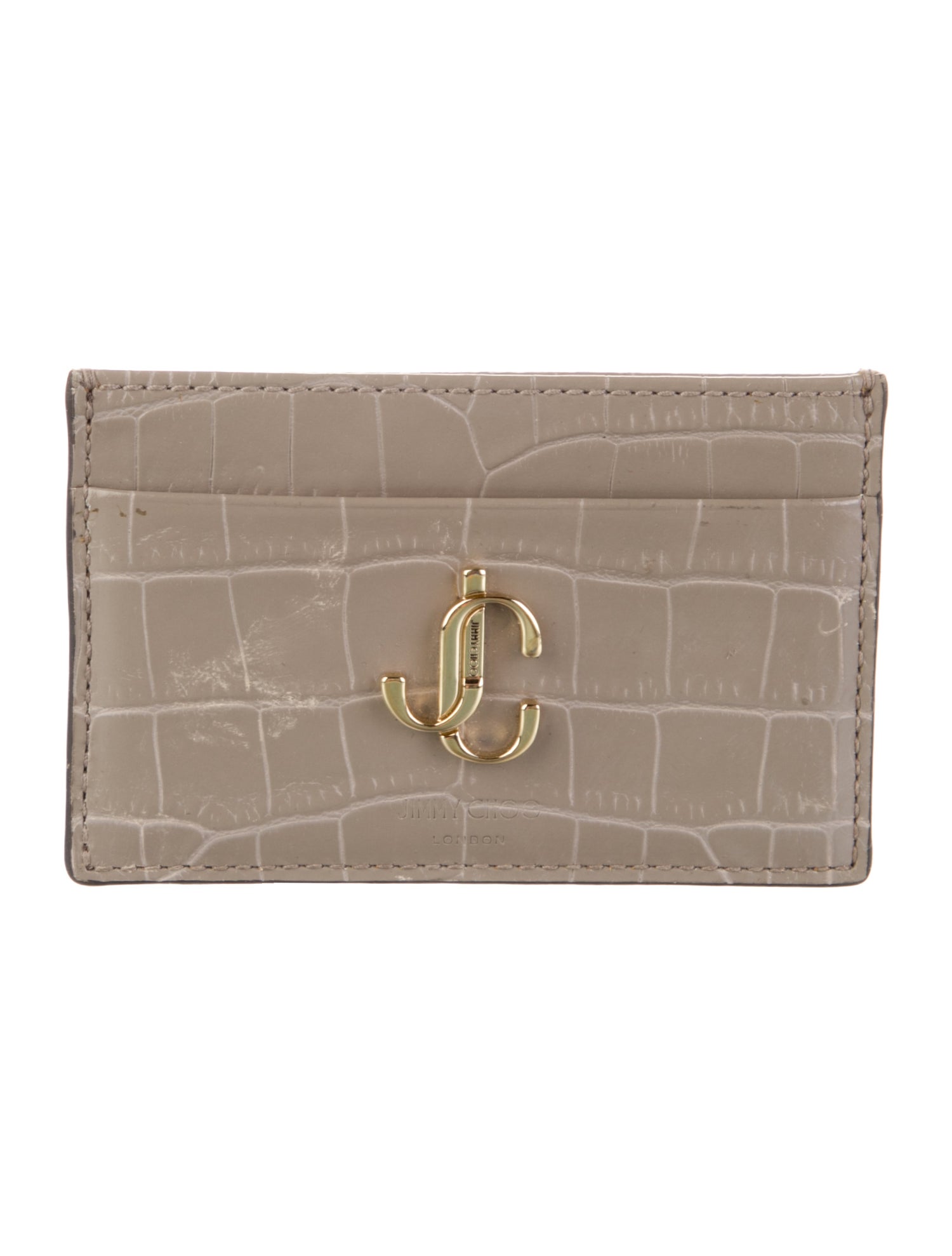 Jimmy Choo Embossed Leather Card Holder