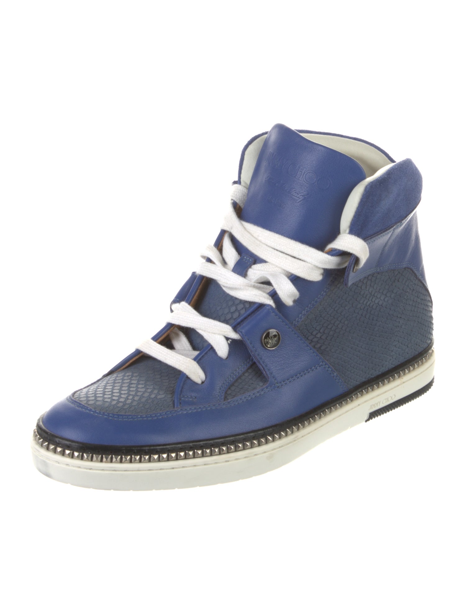 Jimmy Choo Snakeskin Colorblock Pattern Sneakers