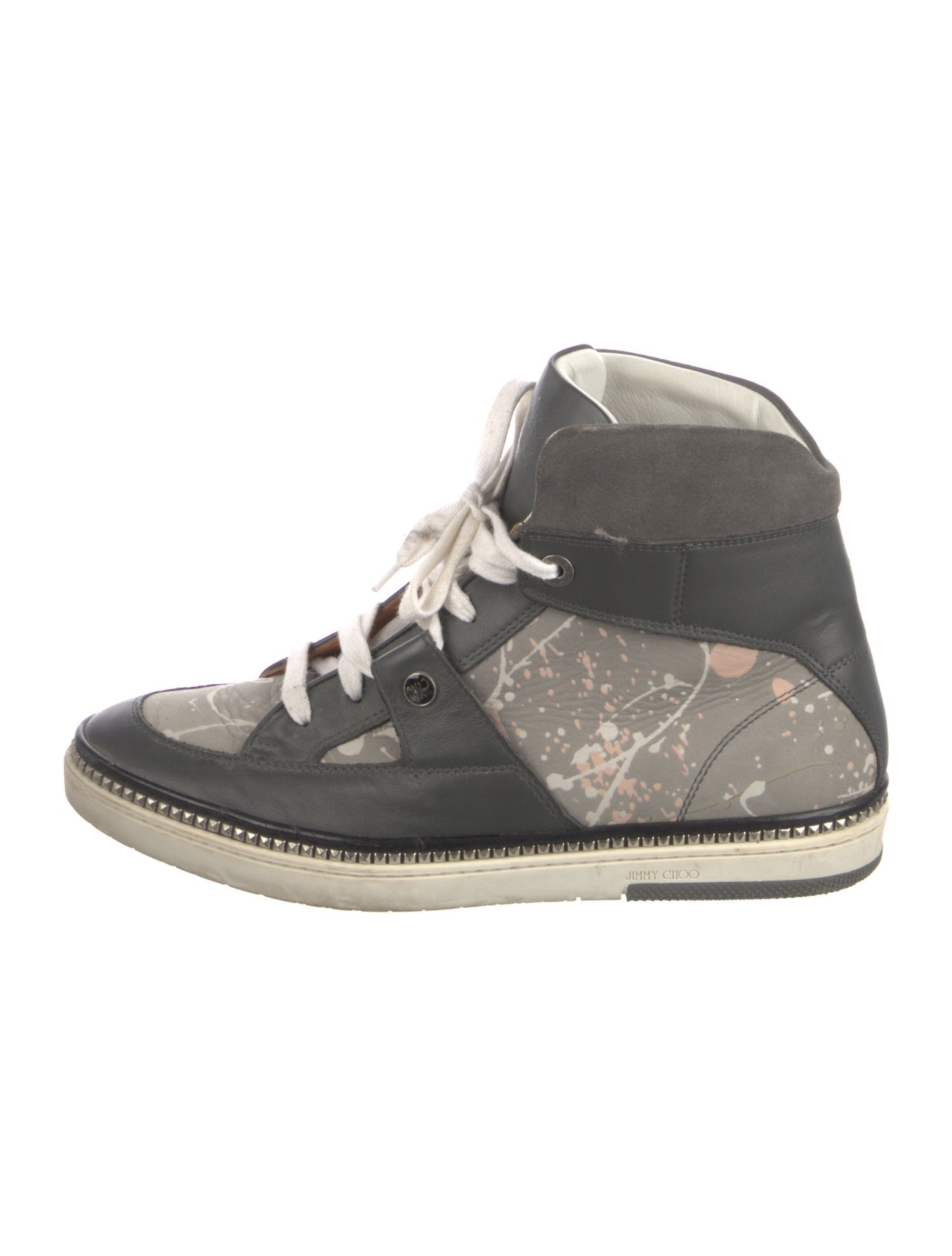 Jimmy Choo Leather Printed Sneakers