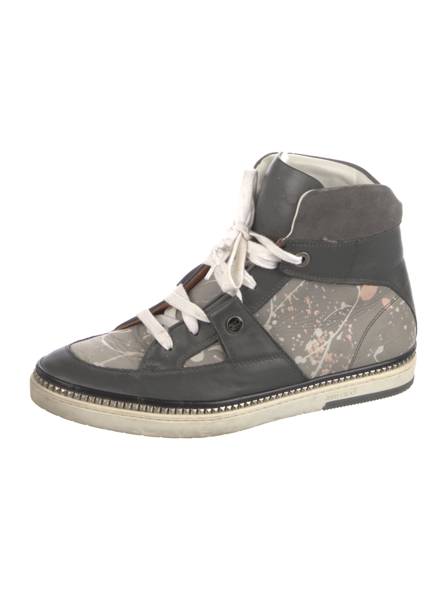 Jimmy Choo Leather Printed Sneakers