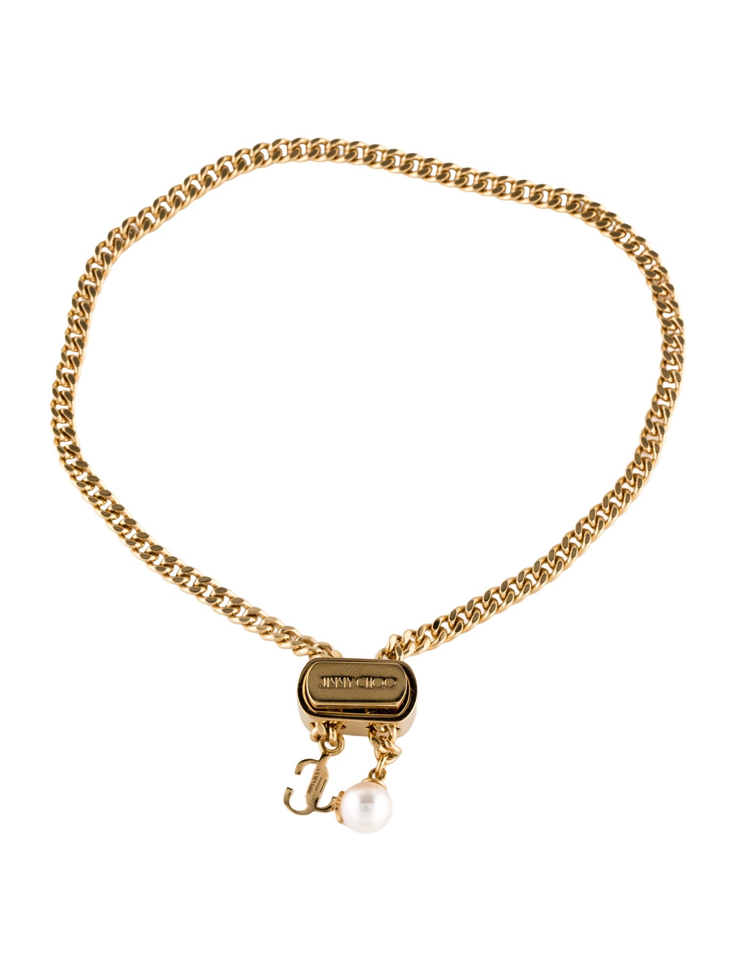 Jimmy Choo Faux Pearl Bon Bon Adjustable Link Bracelet