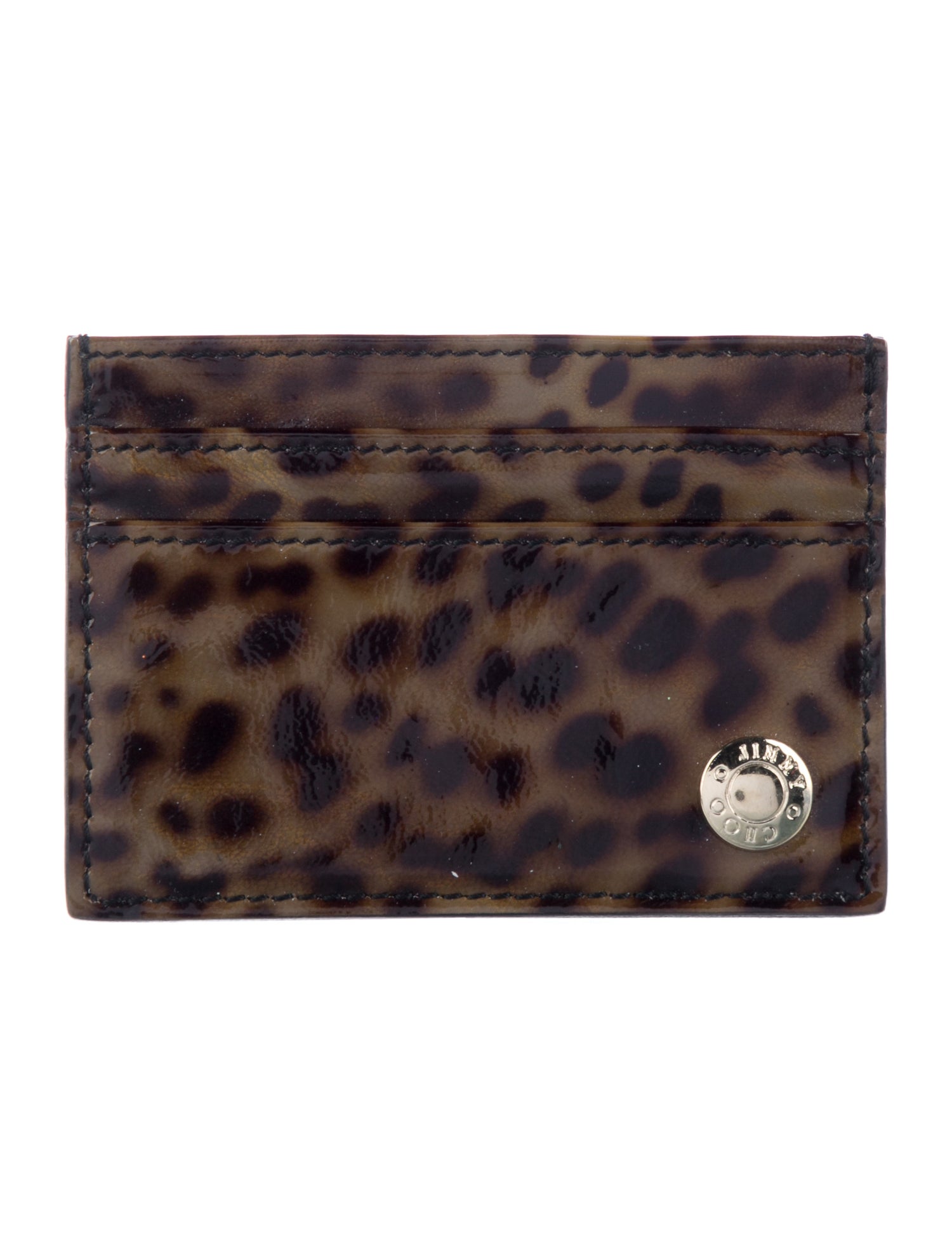 Jimmy Choo Leather Animal Print Card Holder