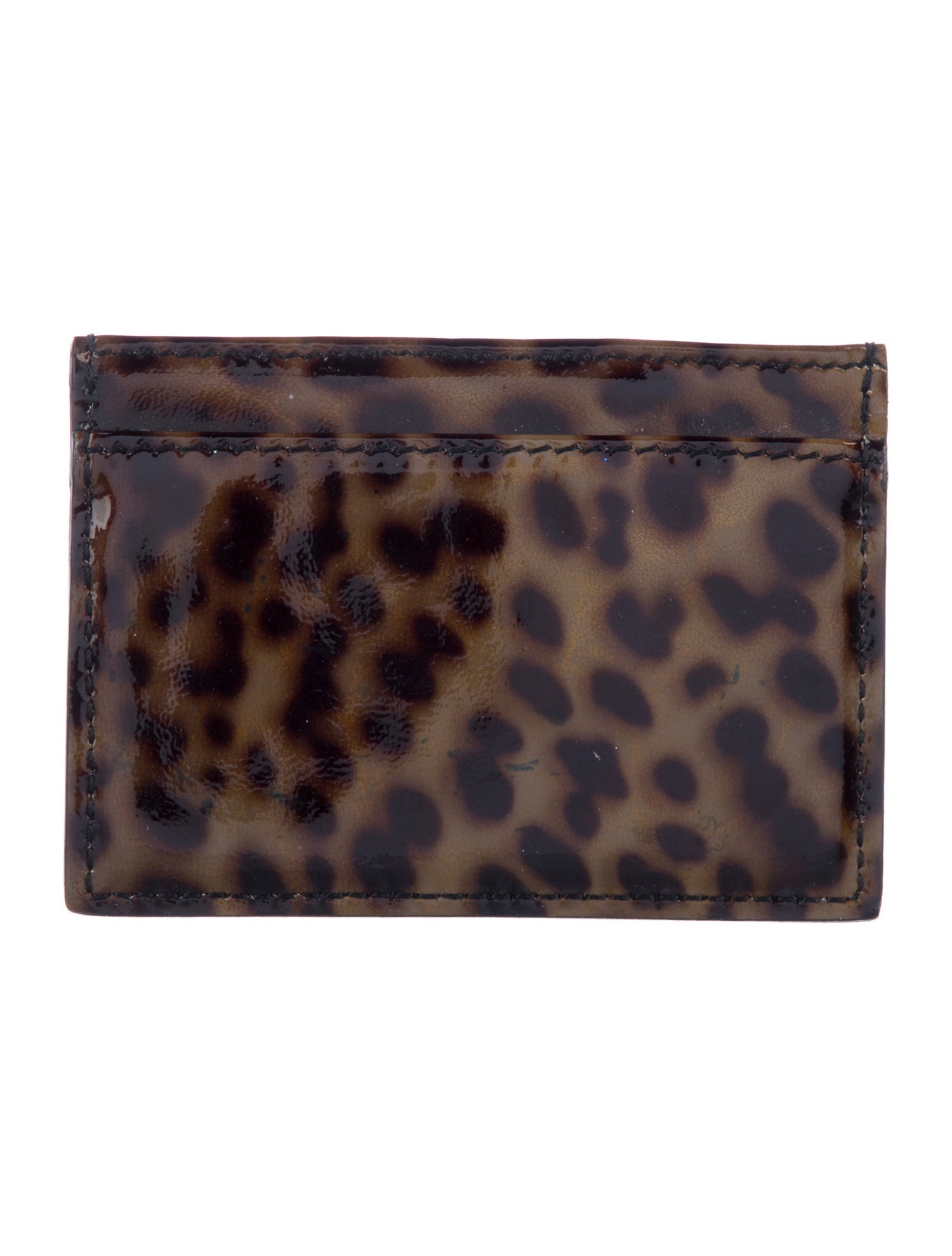 Jimmy Choo Leather Animal Print Card Holder