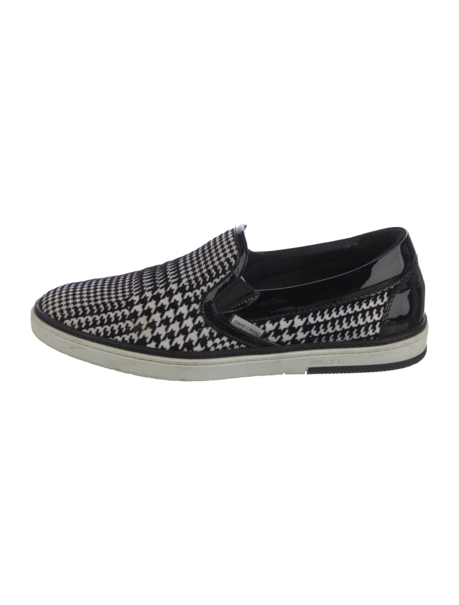Jimmy Choo Suede Houndstooth Print Sneakers