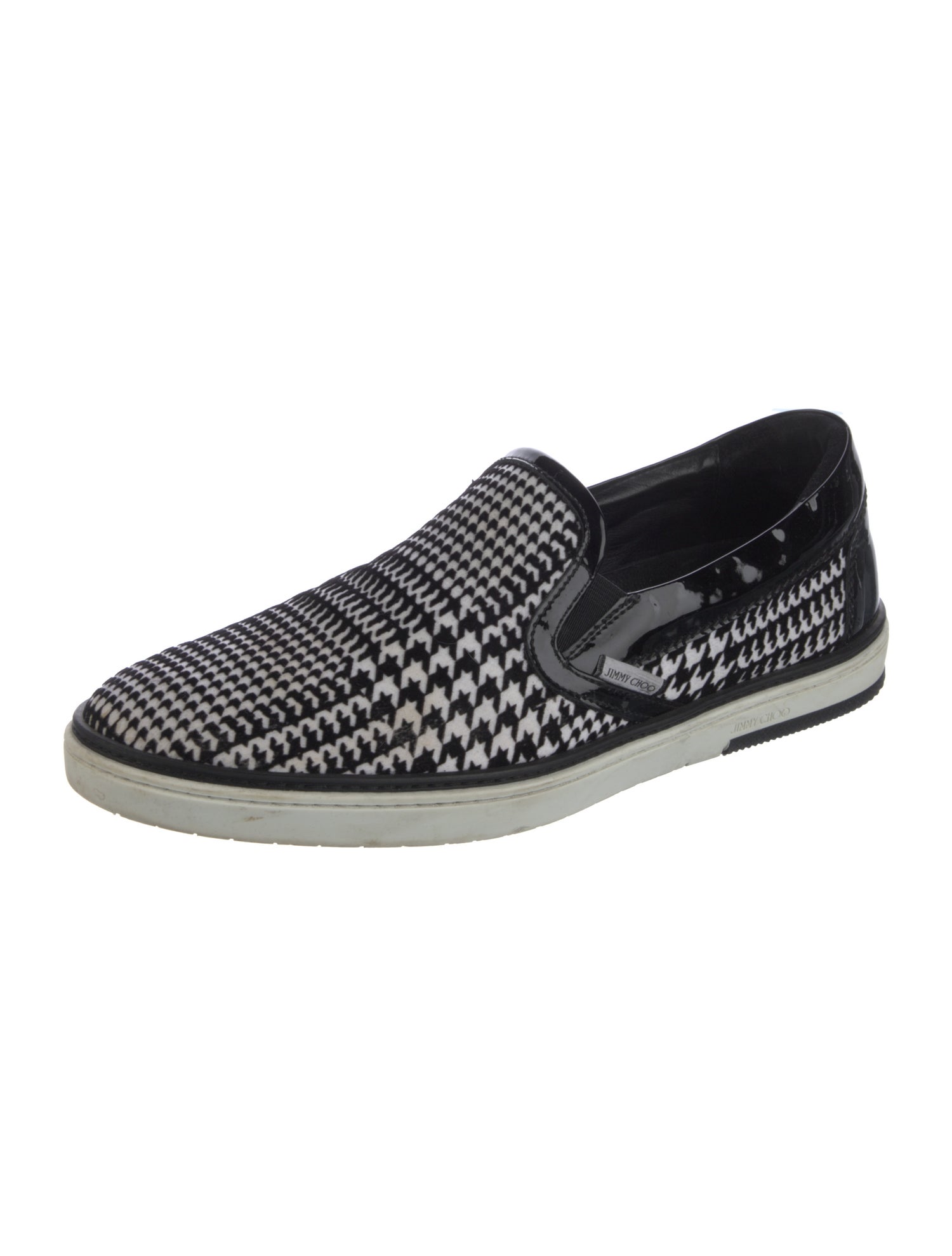 Jimmy Choo Suede Houndstooth Print Sneakers