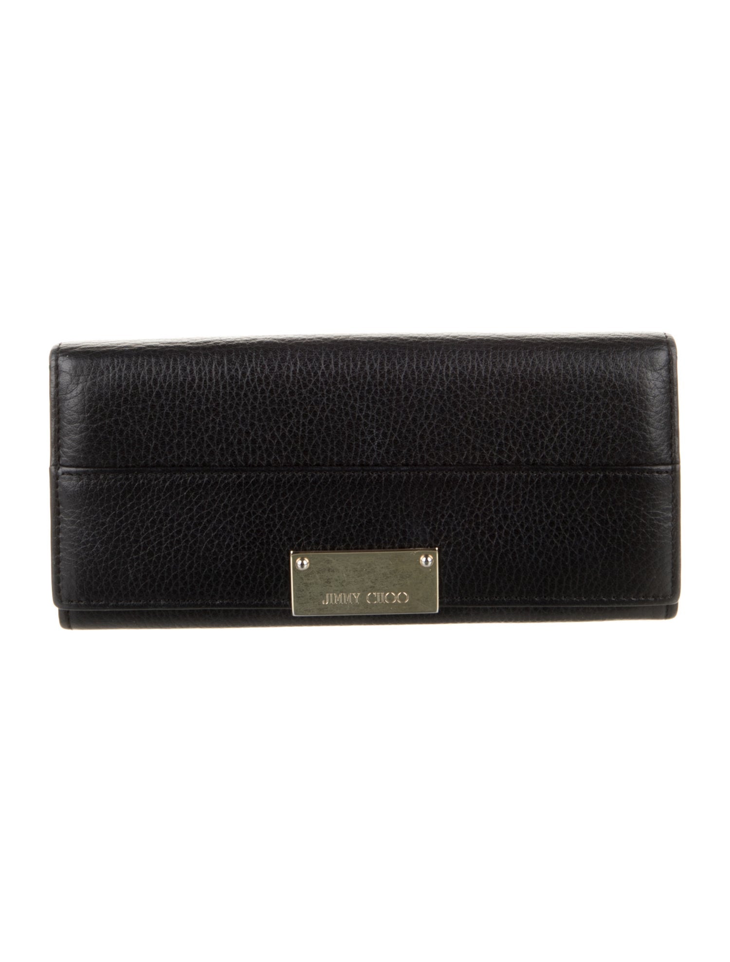 Jimmy Choo Camellia Flap French Purse Leather Continental Wallet