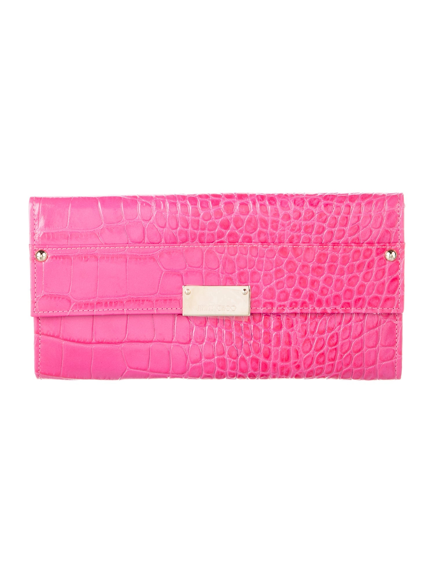 Jimmy Choo Embossed Leather Continental Wallet