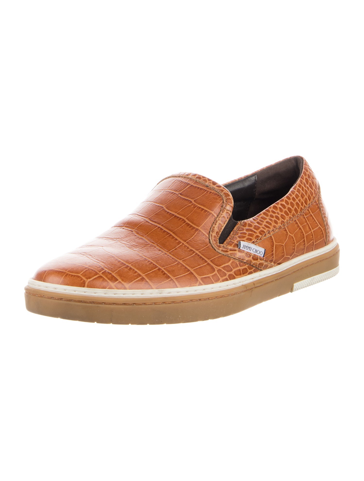 Jimmy Choo Leather Animal Print Loafers