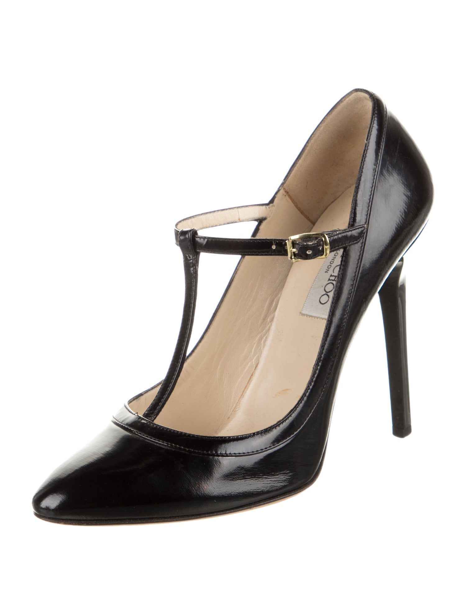 Jimmy Choo Leather T-Strap Pumps