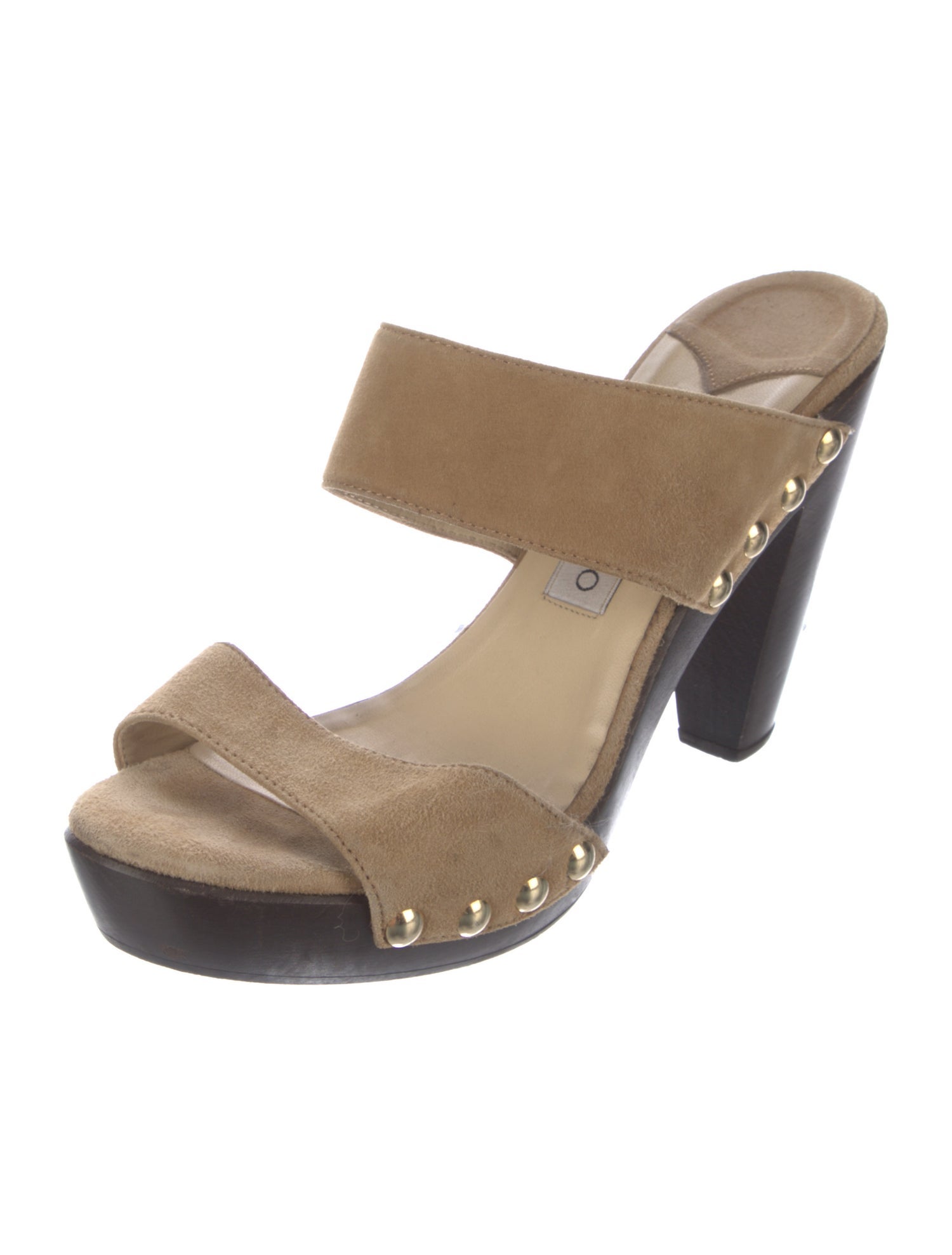 Jimmy Choo Suede Studded Accents Slides