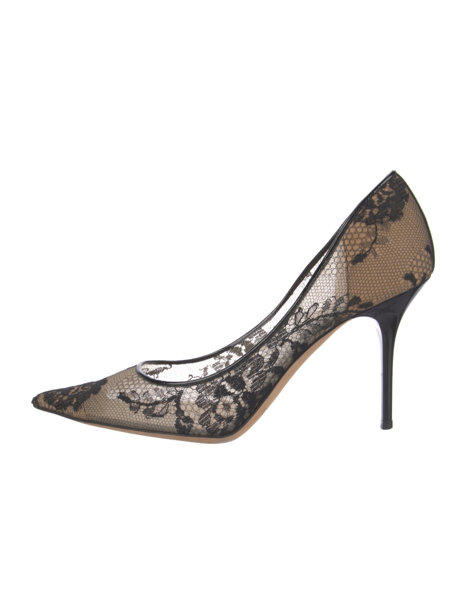 Jimmy Choo Lace Lace Pattern D'Orsay Pumps