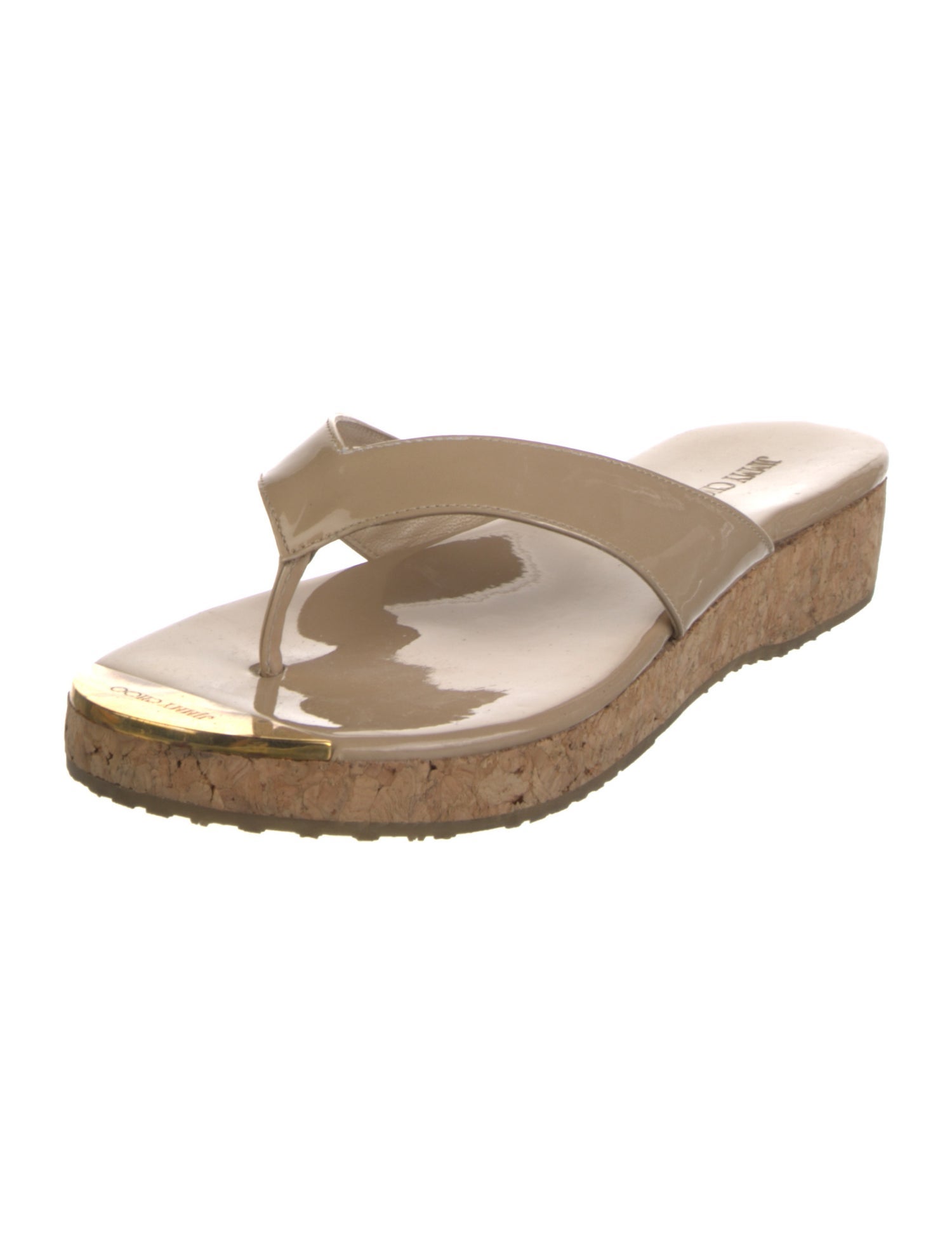 Jimmy Choo Patent Leather Flip Flops