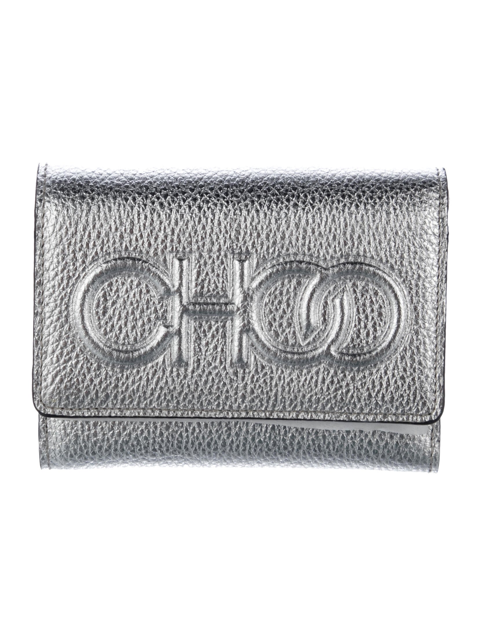 Jimmy Choo Leather Printed Compact Wallet