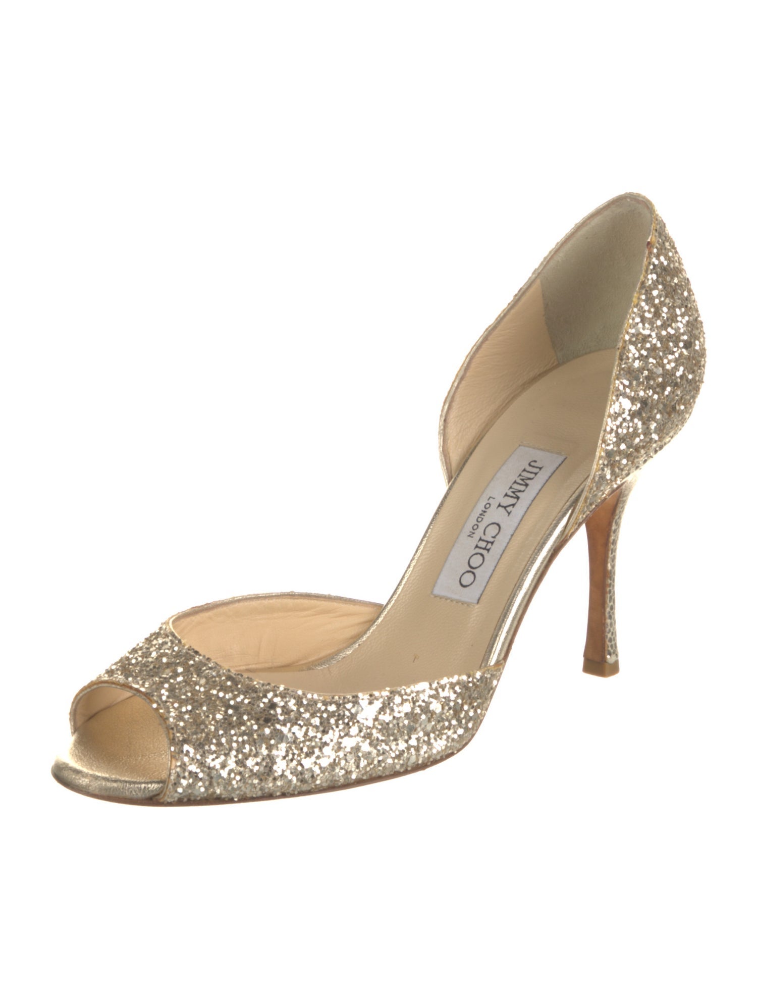 Jimmy Choo Glitter Glitter Accents D'Orsay Pumps