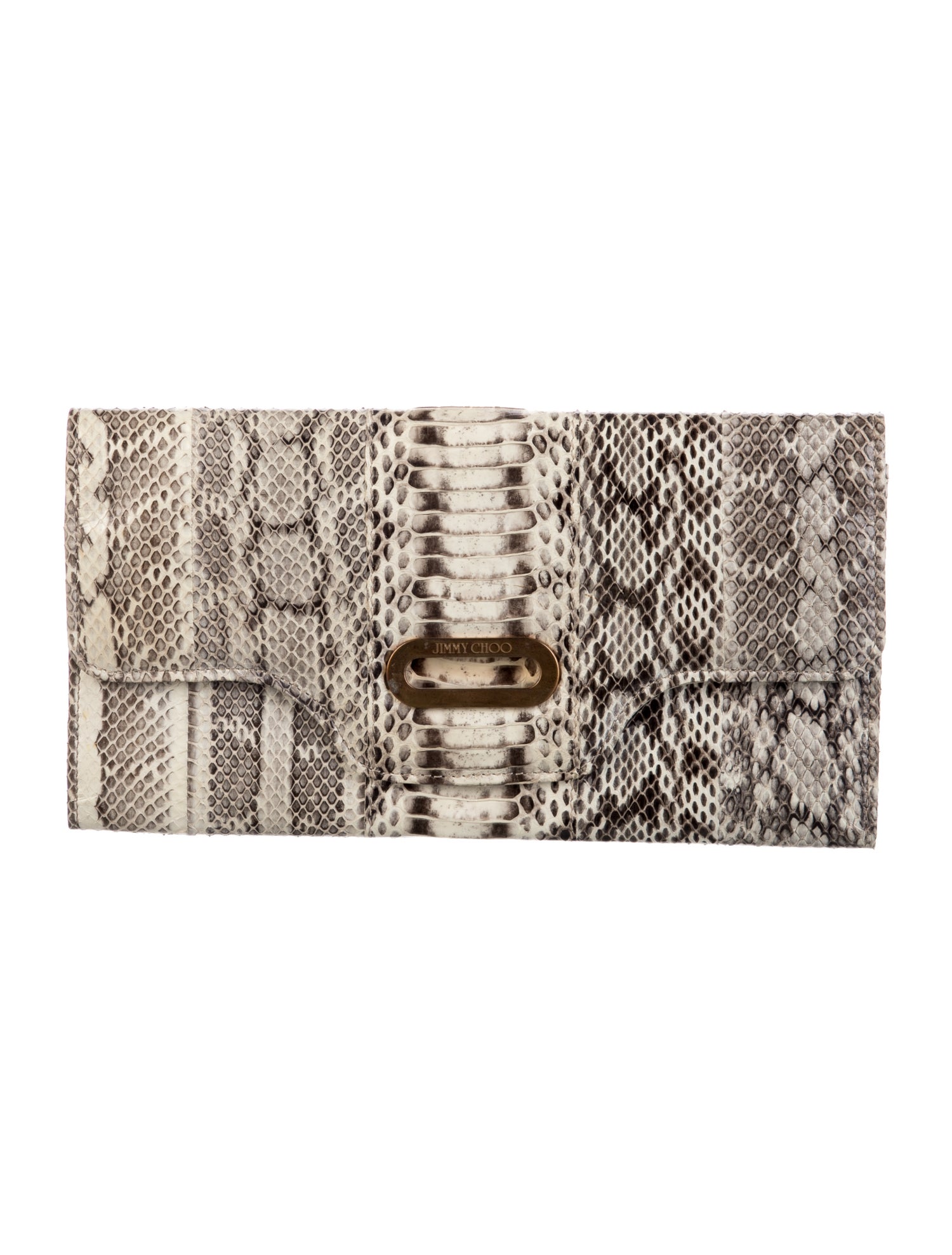 Jimmy Choo Snakeskin Printed Continental Wallet