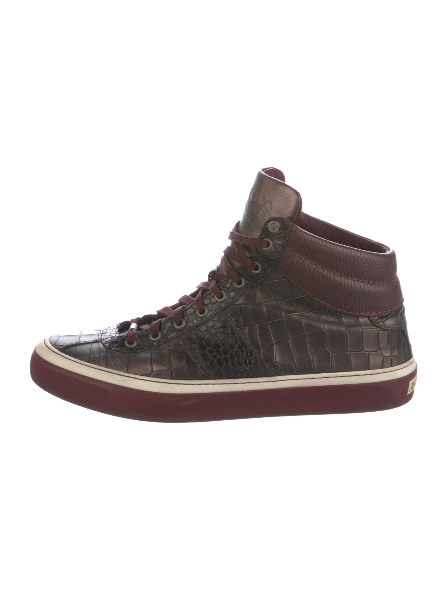 Jimmy Choo Embossed Leather Sneakers