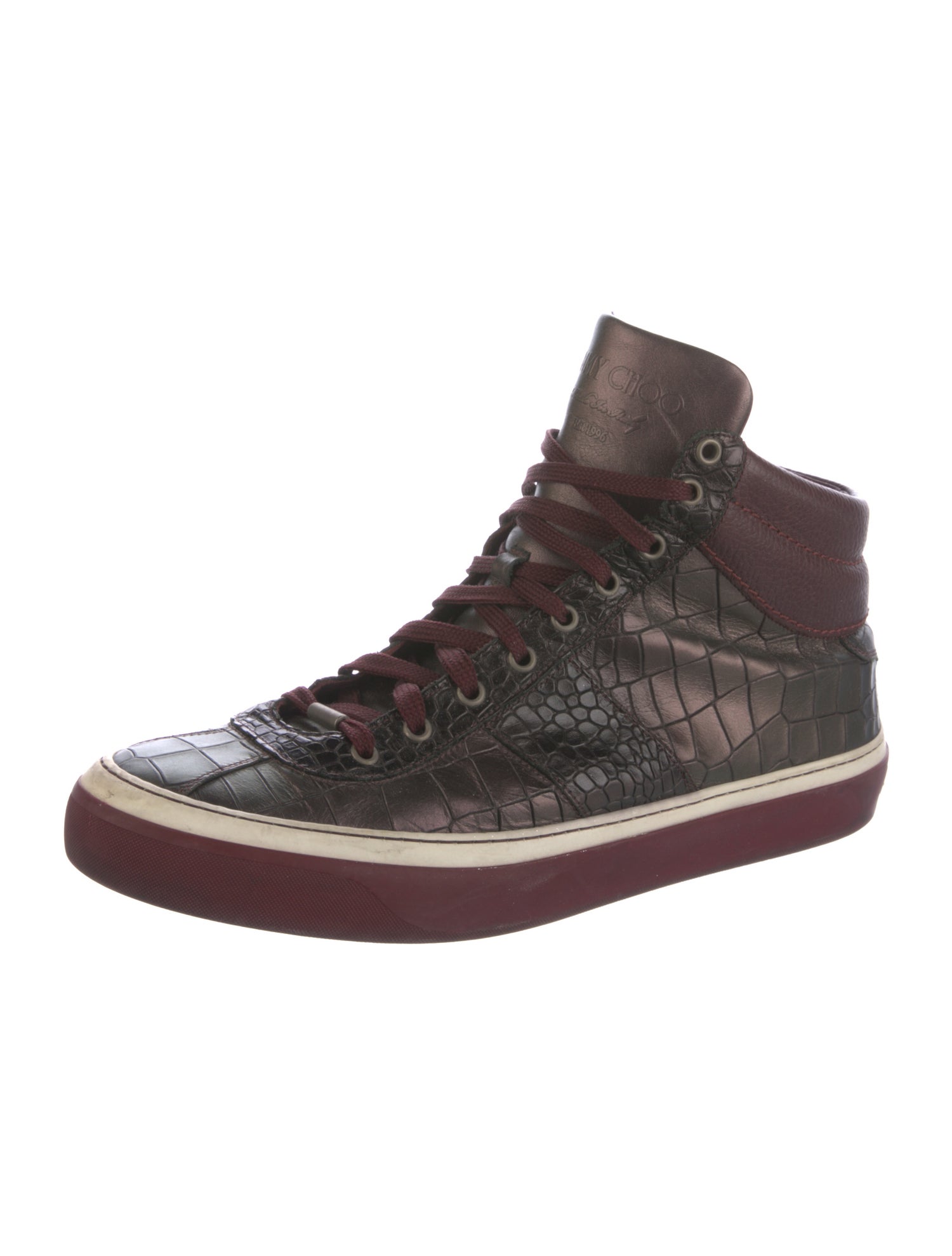Jimmy Choo Embossed Leather Sneakers