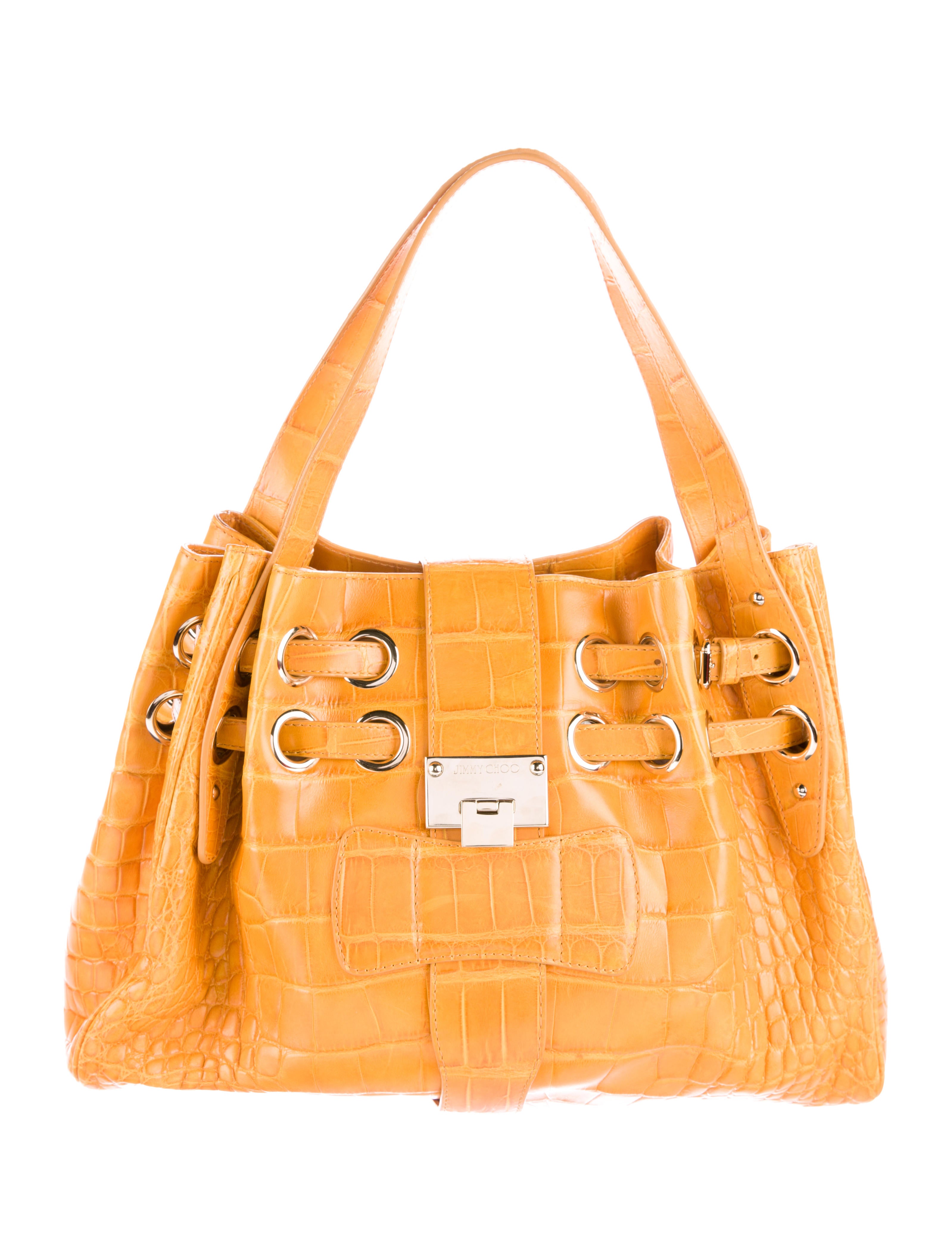 Jimmy Choo Crocodile Ramona Bag - Orange Shoulder Bags, Handbags 