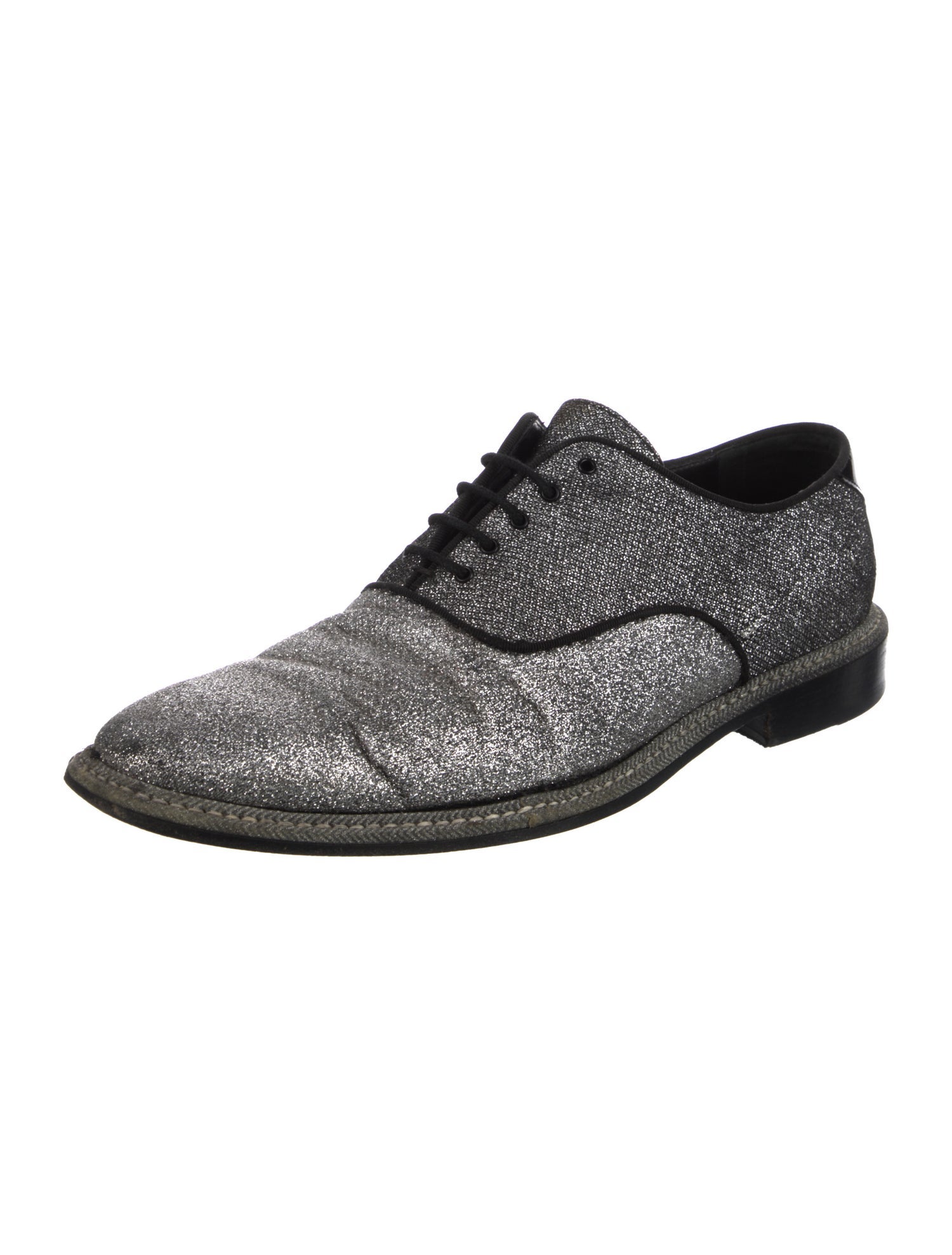 Jimmy Choo Glitter Colorblock Pattern Oxfords