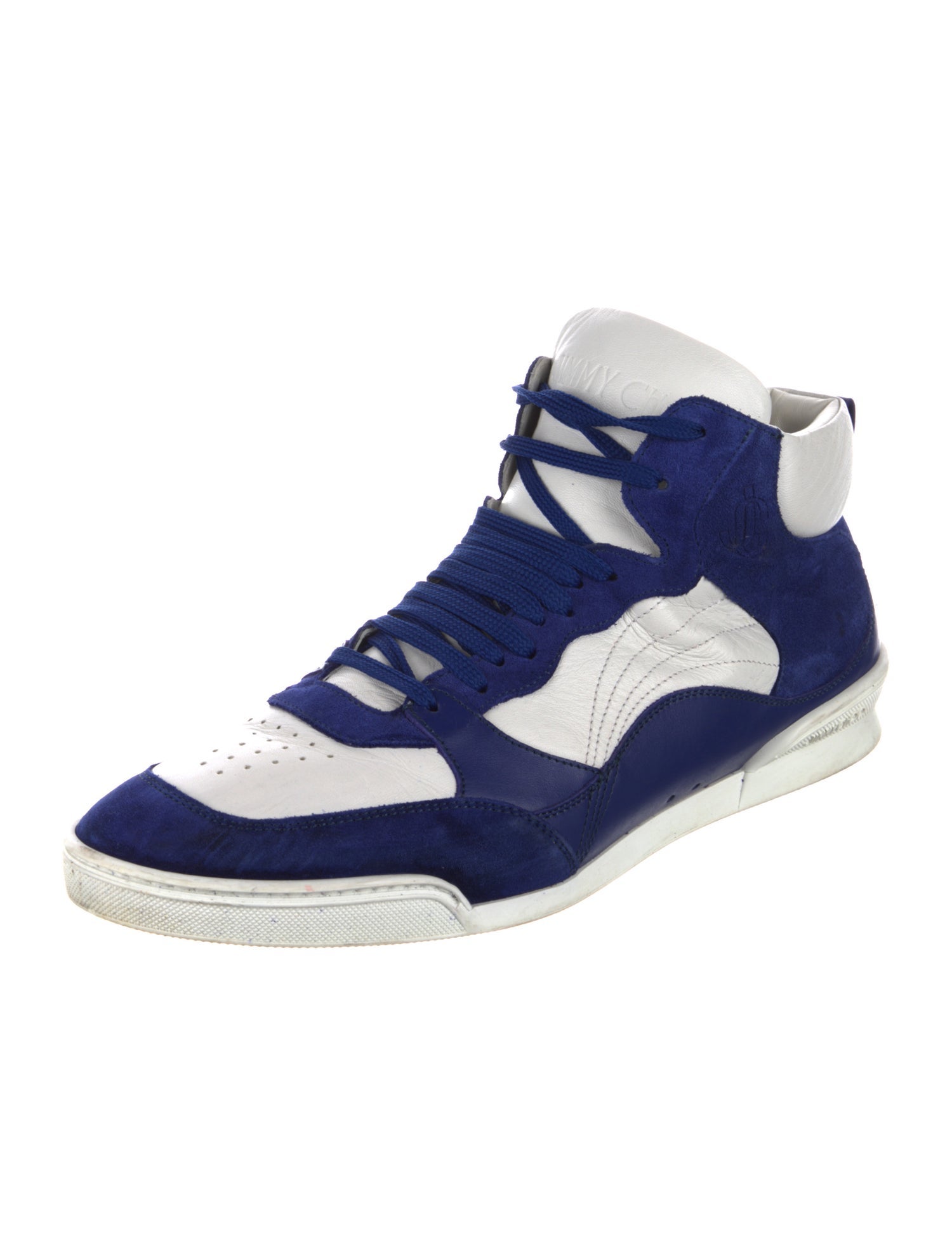 Jimmy Choo Suede Colorblock Pattern Sneakers