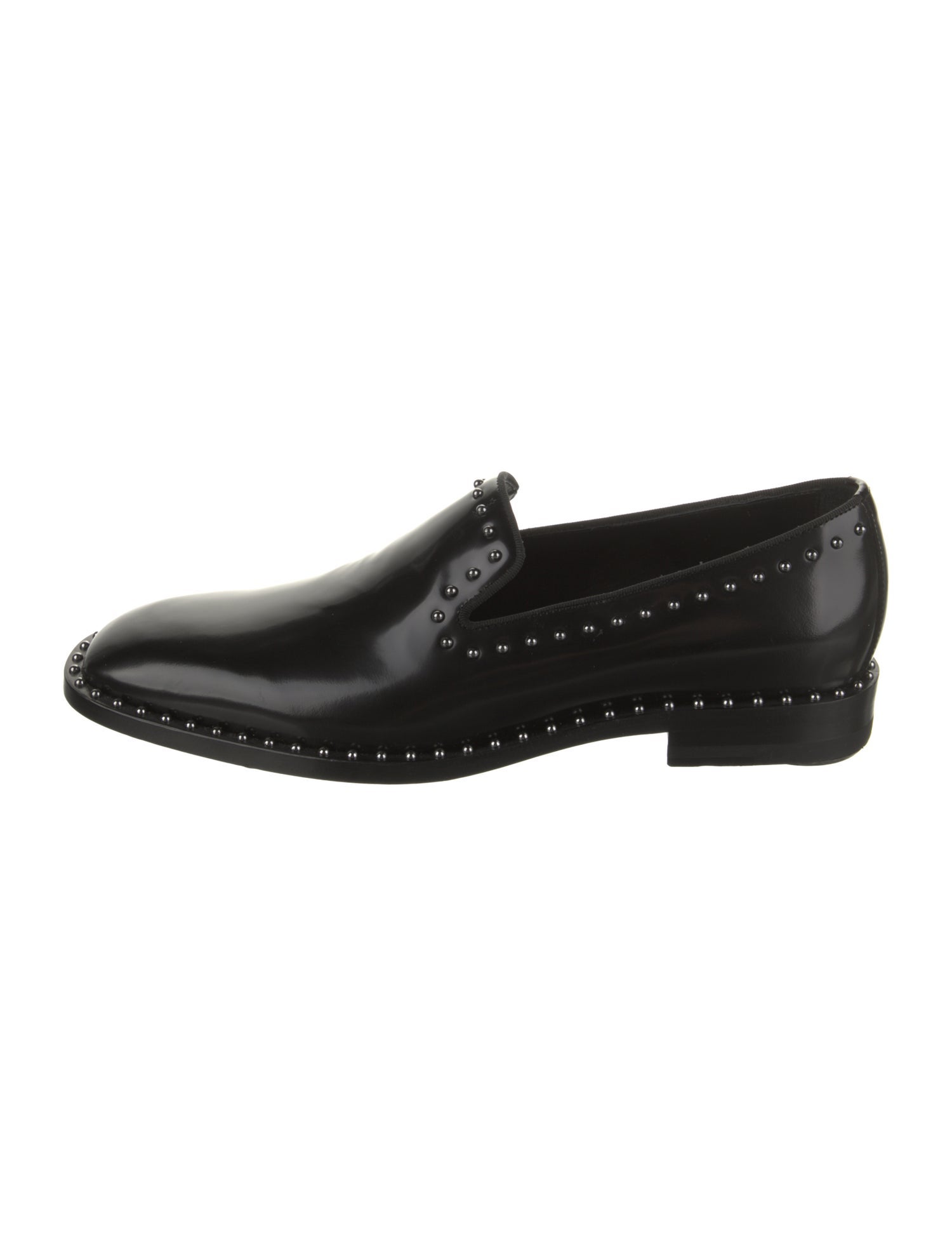 Jimmy Choo Leather Studded Accents Loafers