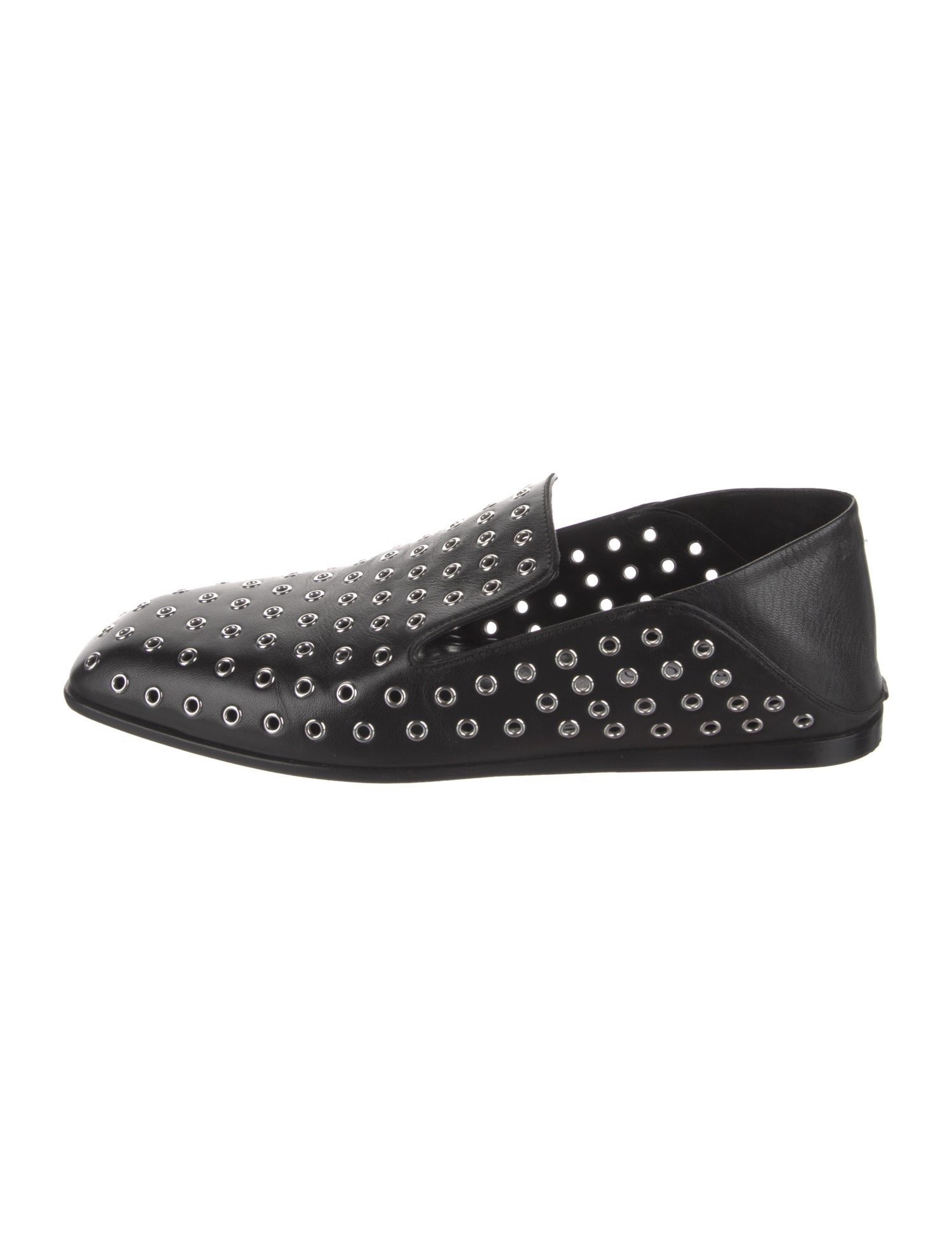 Jimmy Choo Leather Lasercut Accents Slippers