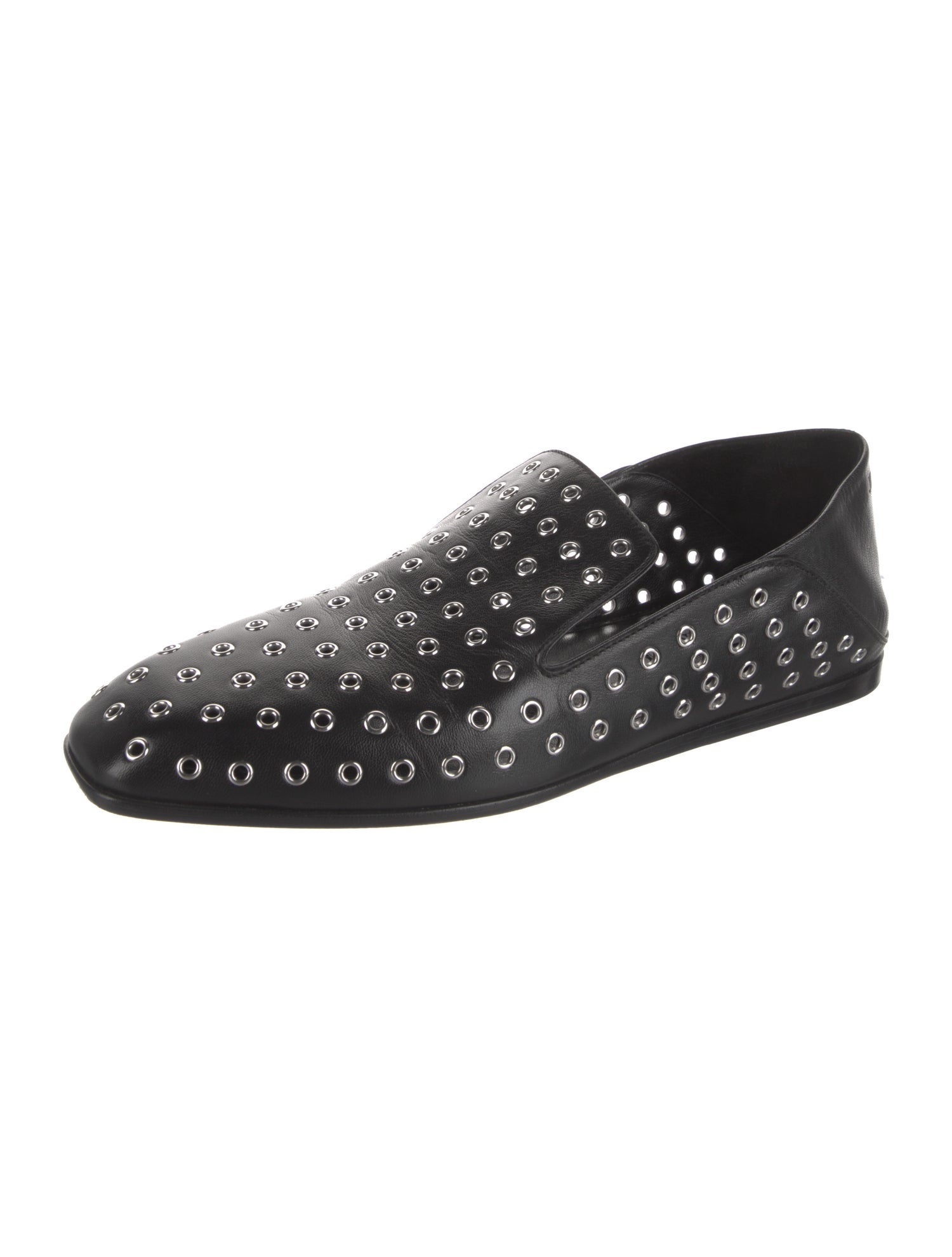 Jimmy Choo Leather Lasercut Accents Slippers