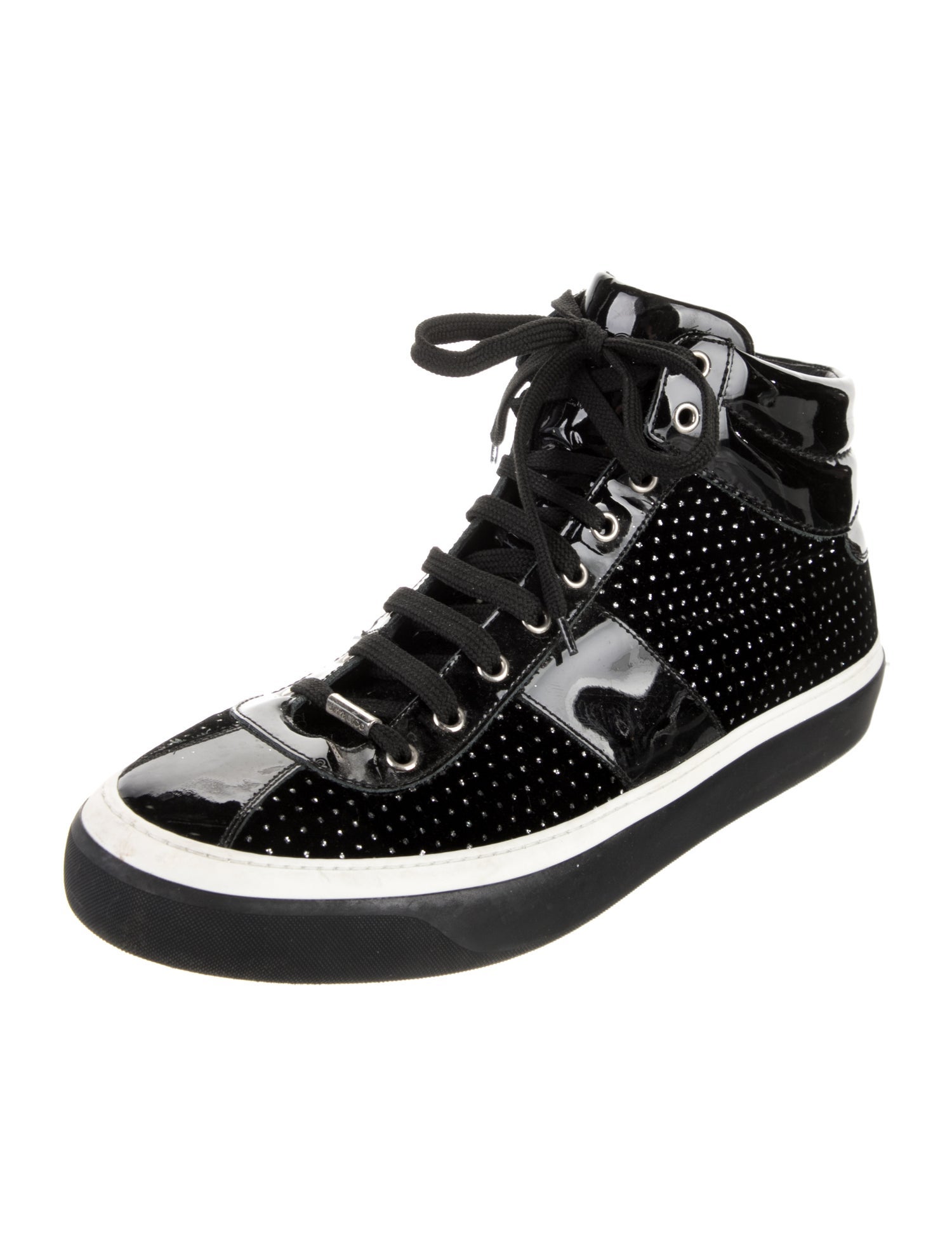 Jimmy Choo Velvet Glitter Accents Sneakers