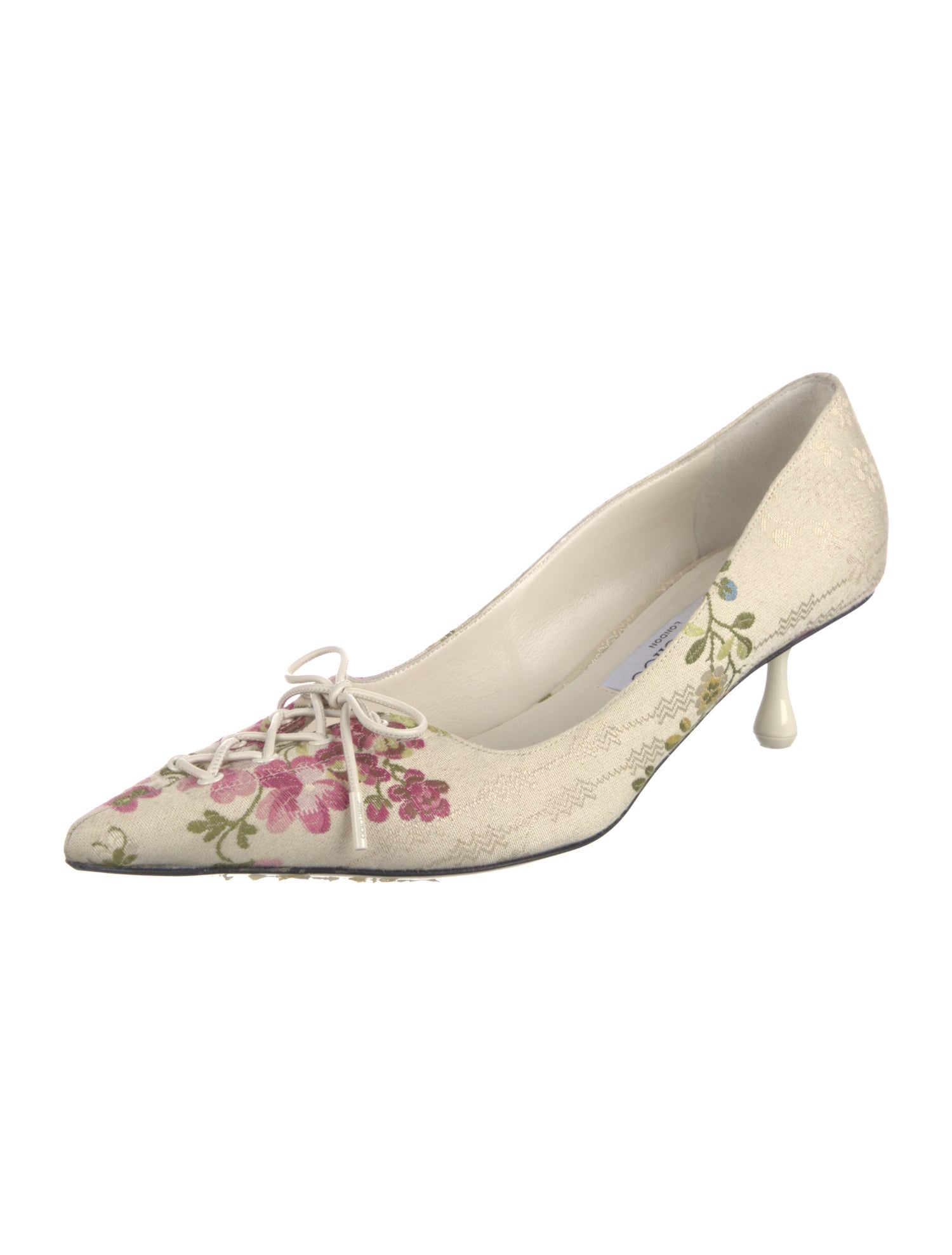 Jimmy Choo Canvas Floral Print Pumps