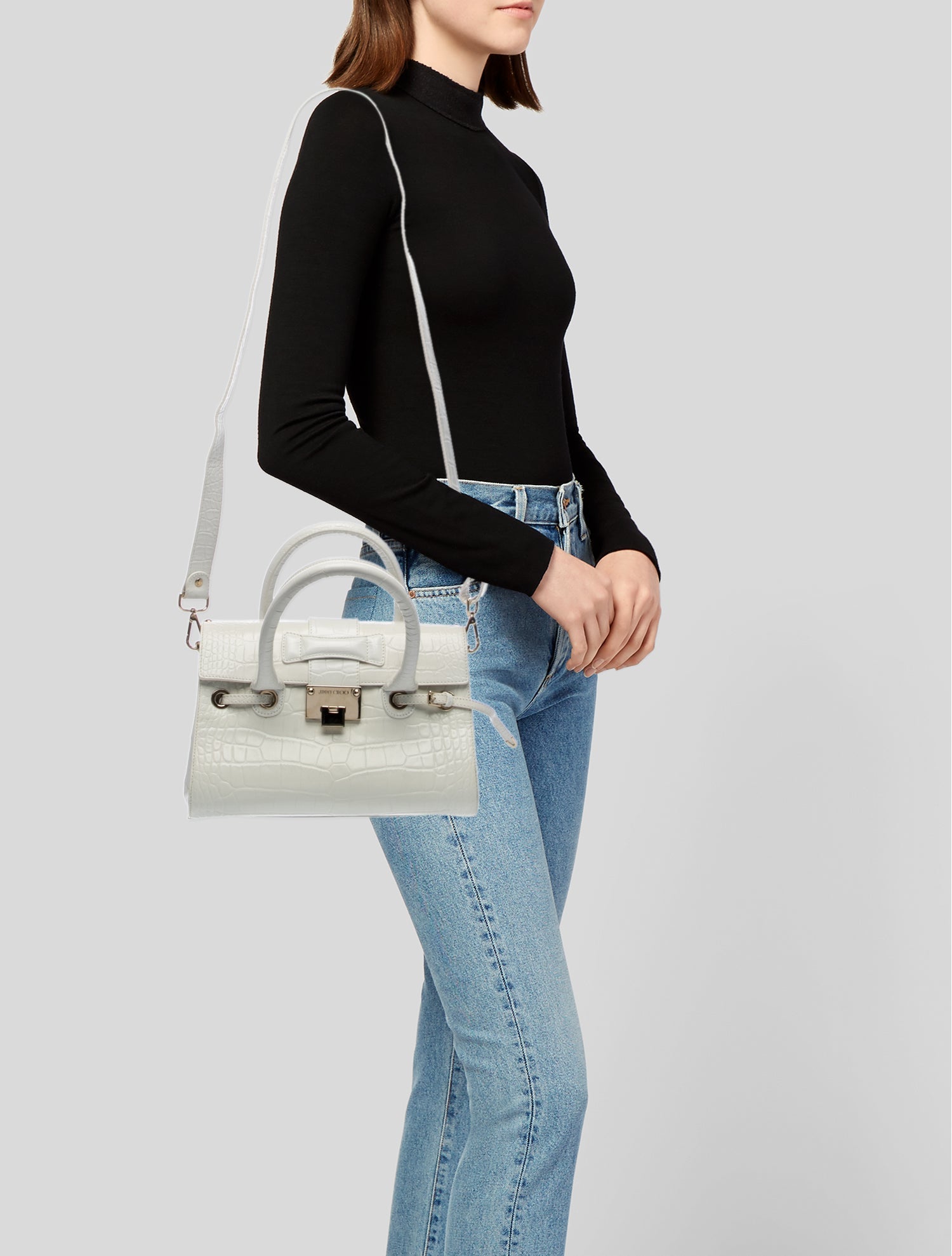 Jimmy Choo Leather Top Handle Bag