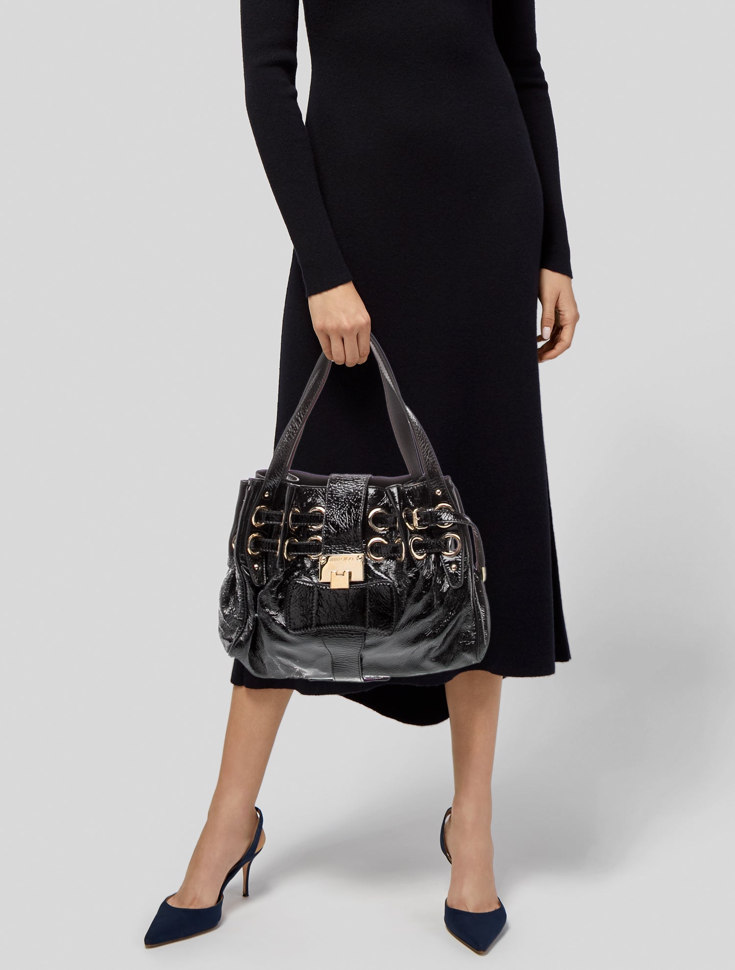 Jimmy Choo Patent Leather Shoulder Bag