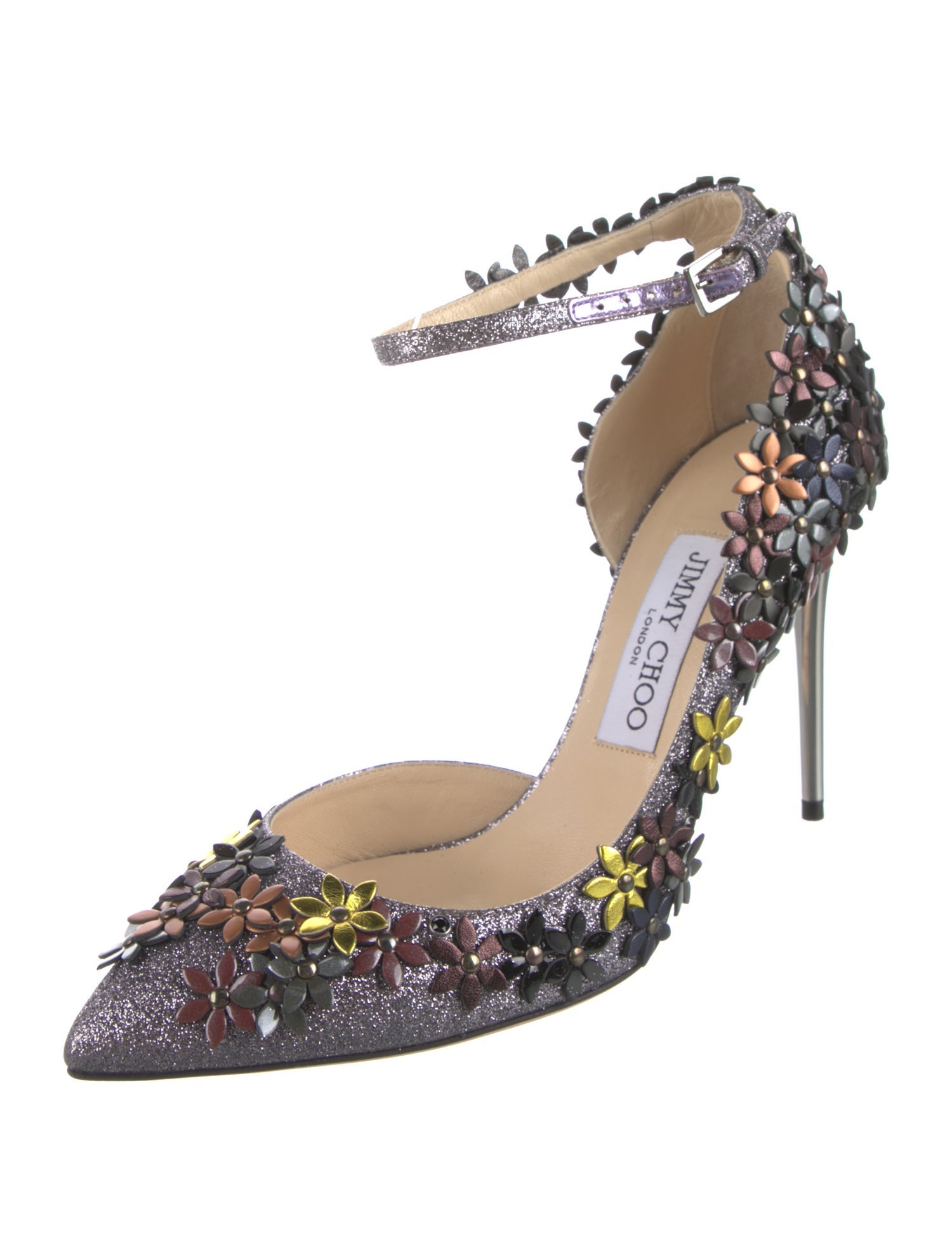 Jimmy Choo Glitter Glitter Accents D'Orsay Pumps