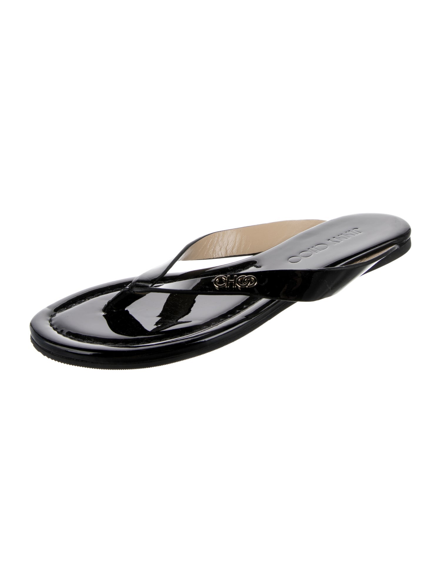 Jimmy Choo Patent Leather Slides