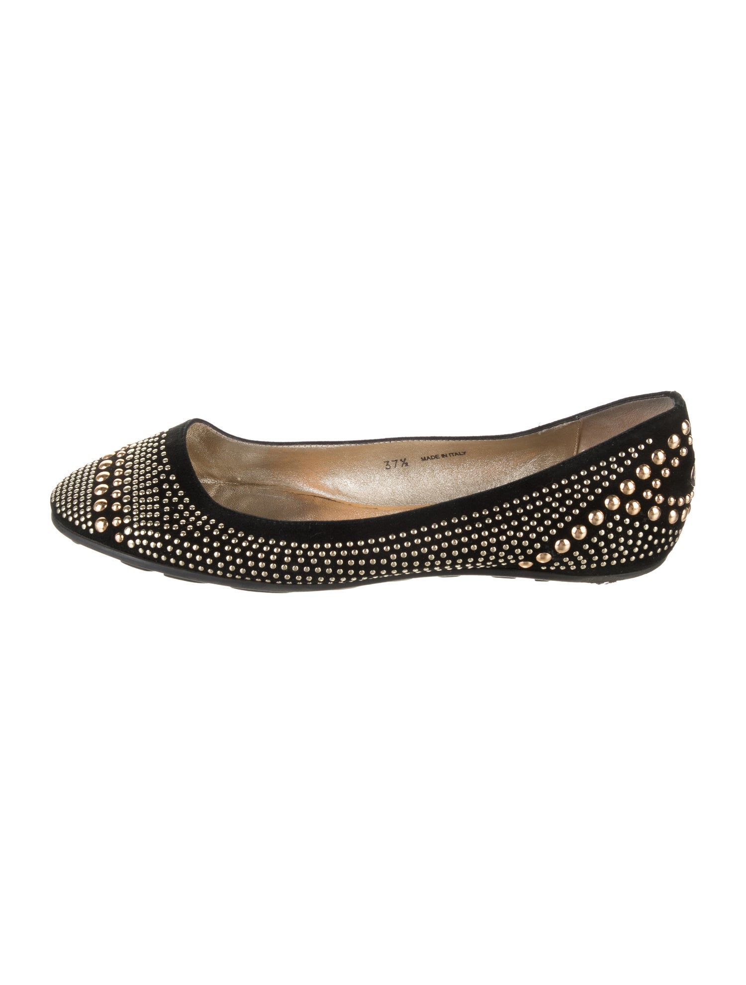 Jimmy Choo Suede Studded Accents Flats