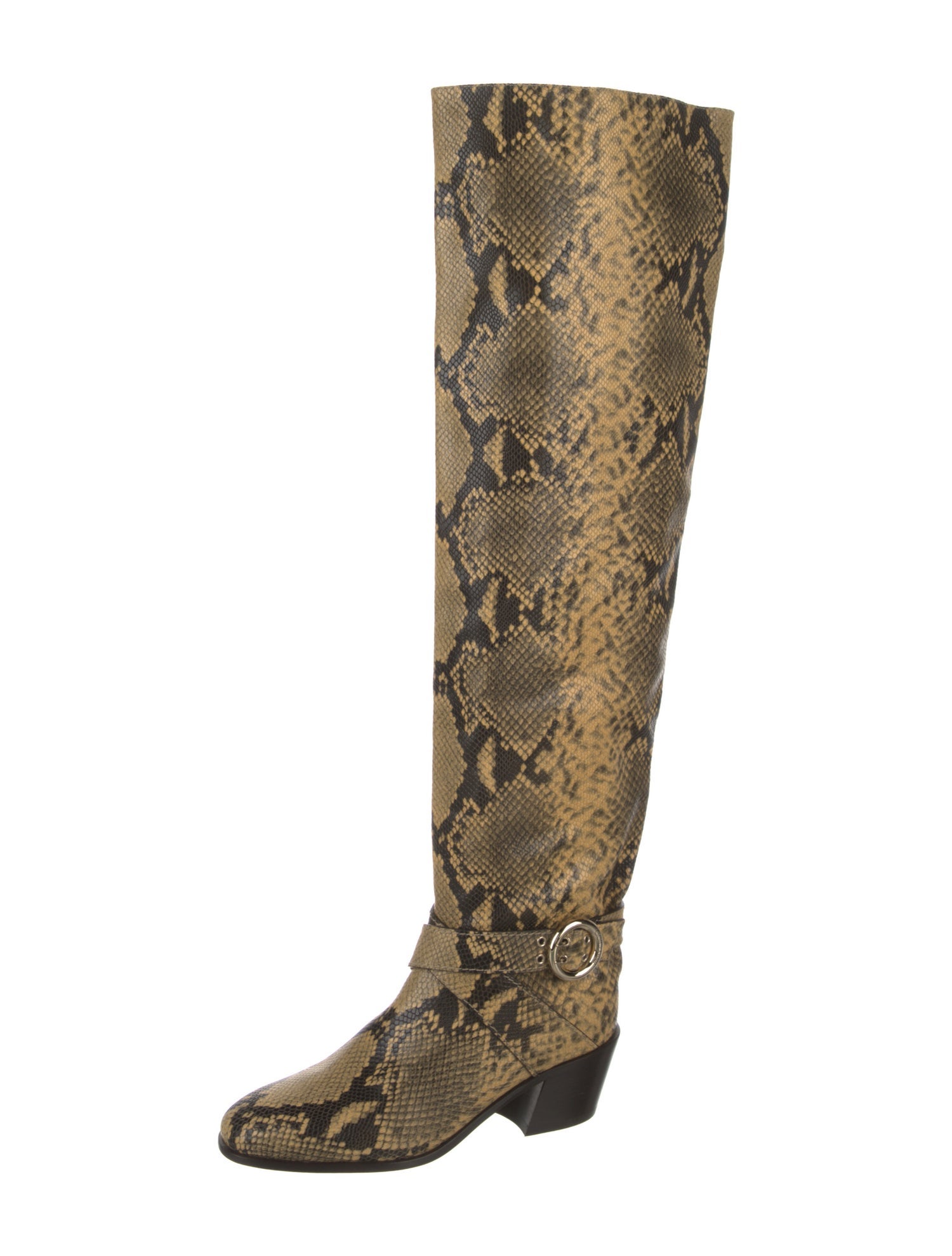 Jimmy Choo Leather Animal Print Boots
