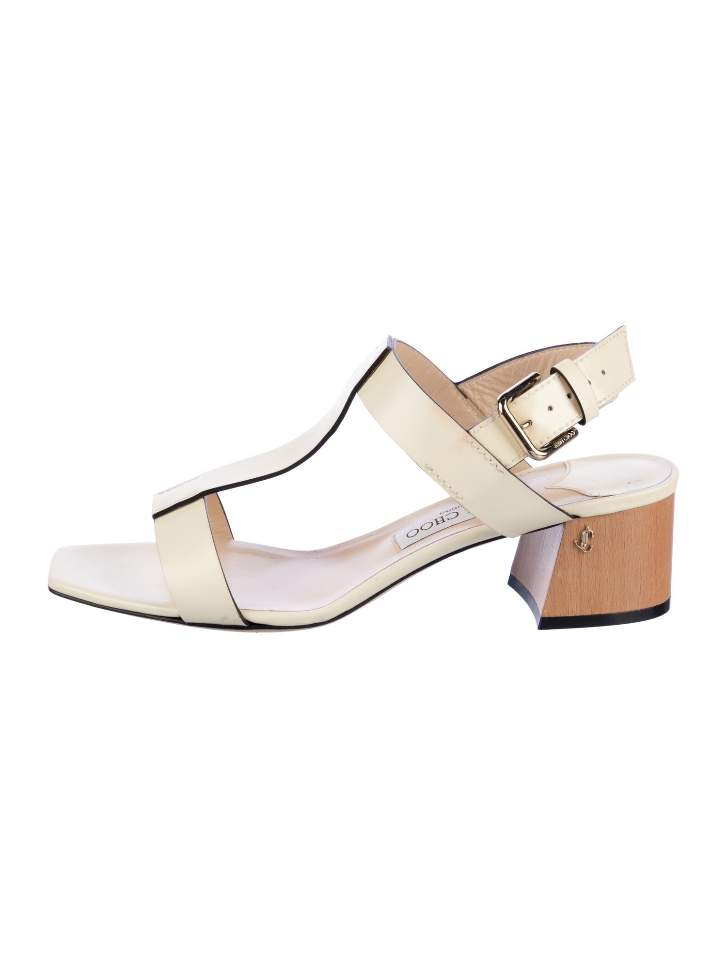 Jimmy Choo Leather T-Strap Sandals