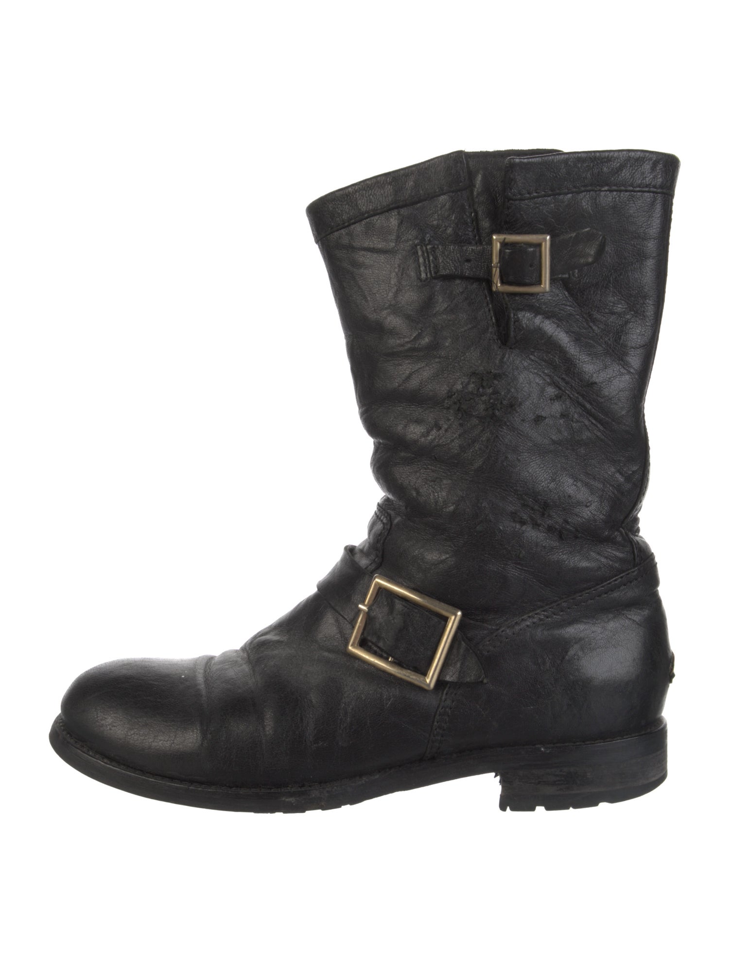 Jimmy Choo Leather Moto Boots