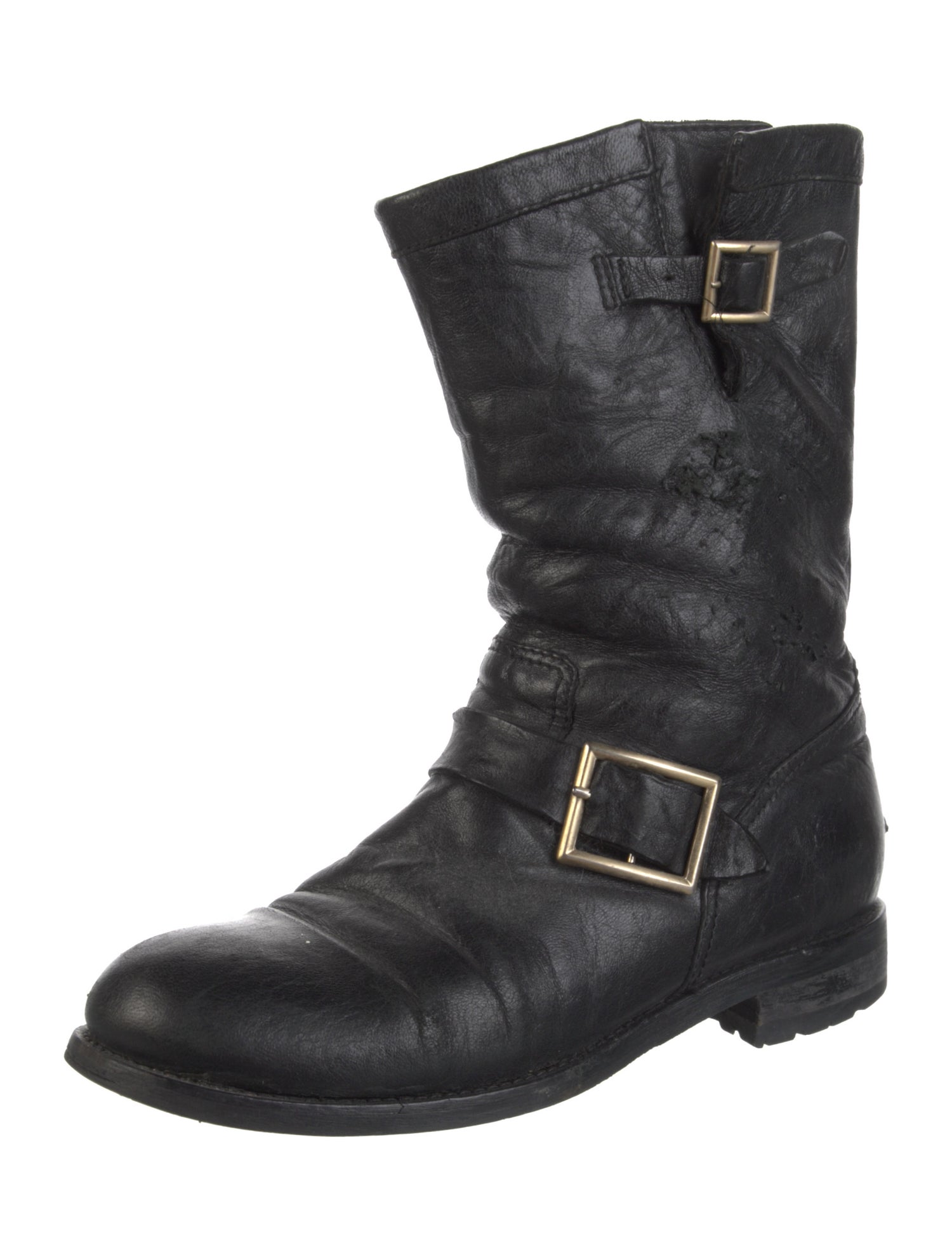 Jimmy Choo Leather Moto Boots