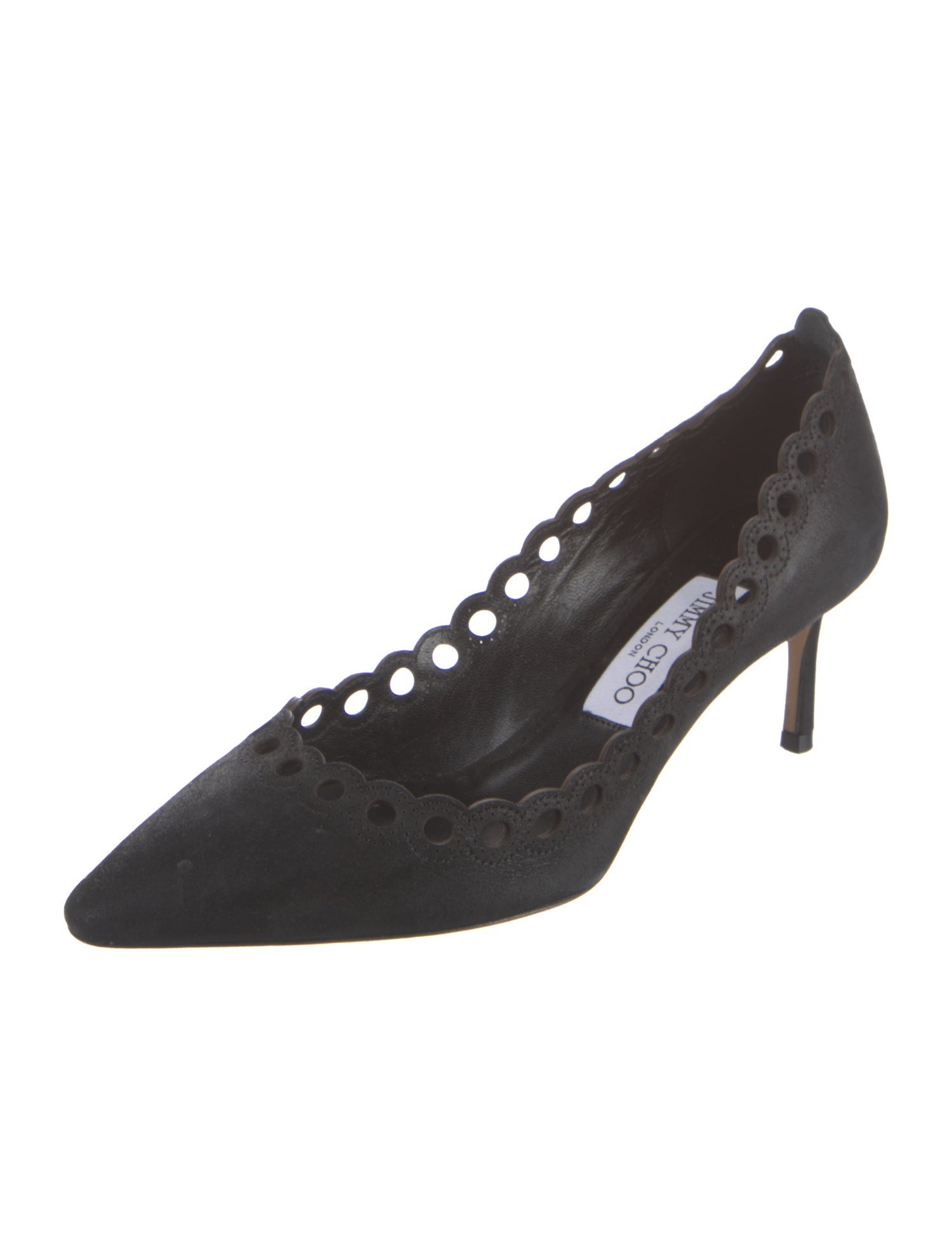 Jimmy Choo Suede Lasercut Accents Pumps