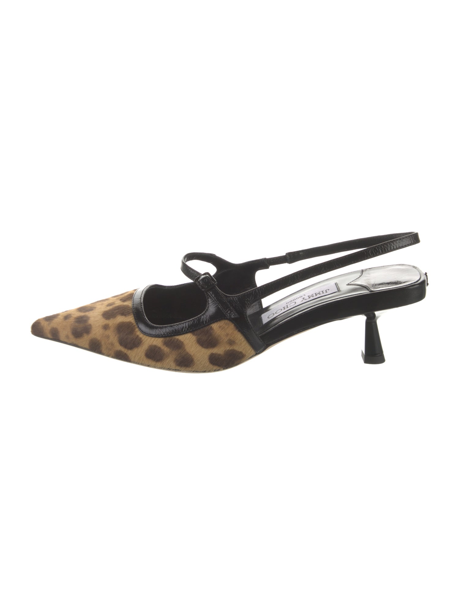 Jimmy Choo Ponyhair Animal Print Slingback Pumps